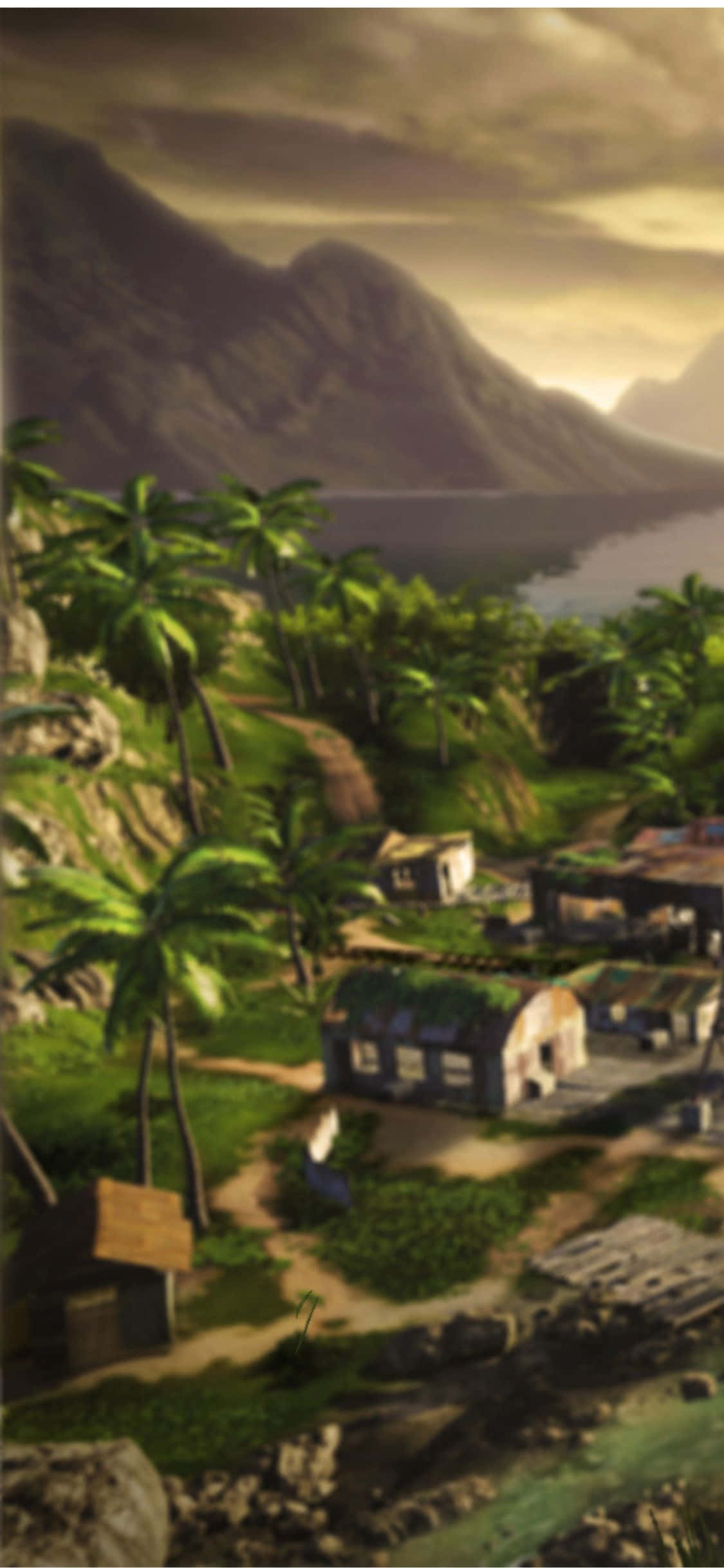 iPhone X Far Cry 3 Dorp Agtergrond Muurpapier