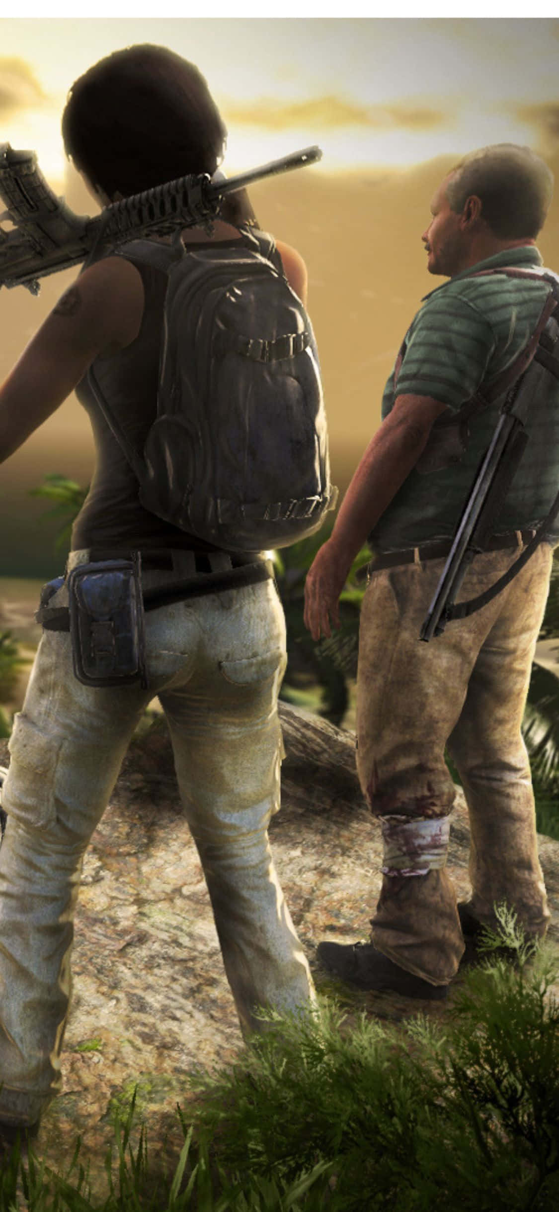 iPhone X Far Cry 3 Vuurwapens Agtergrond Muurpapier