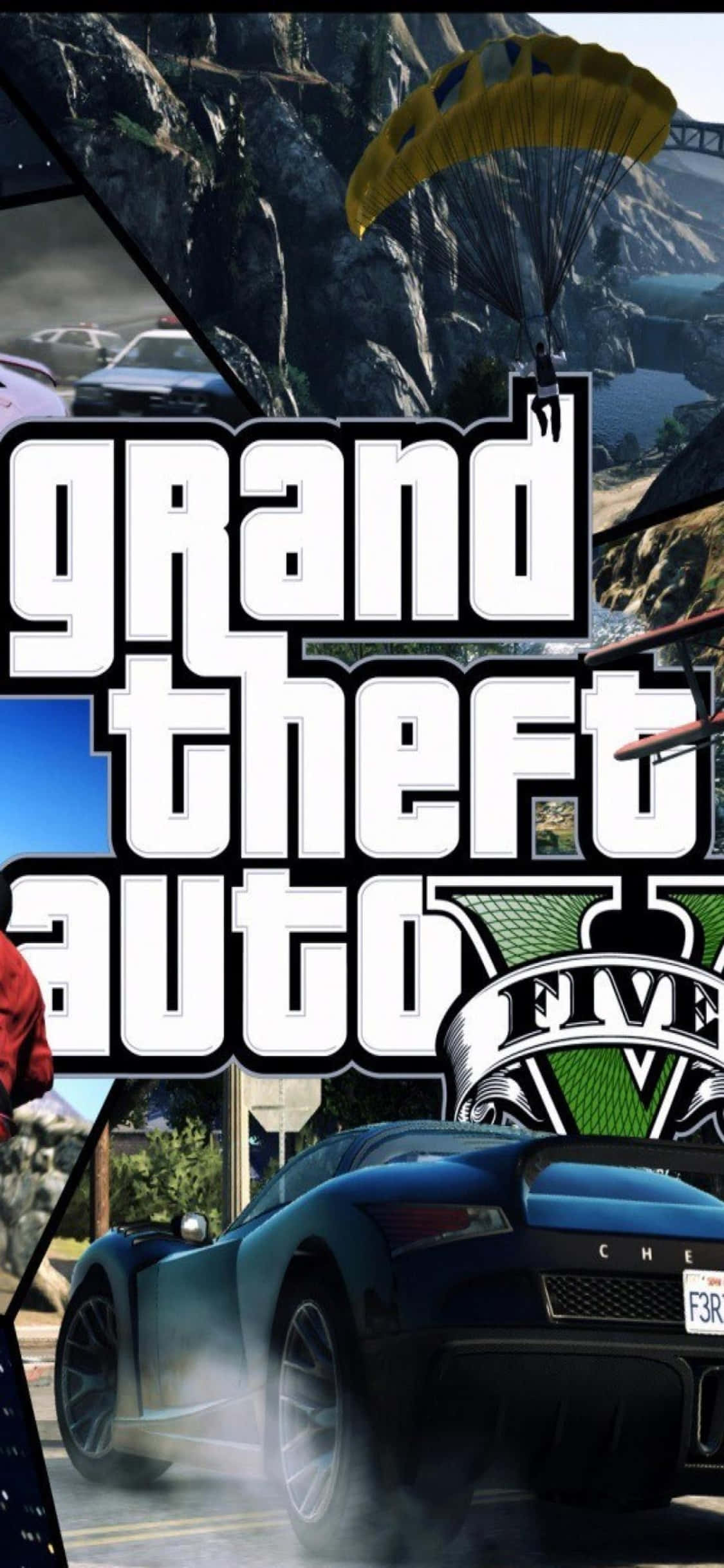 iPhone X Grand Theft Auto V Agtergrond In Voertuig Muurpapier