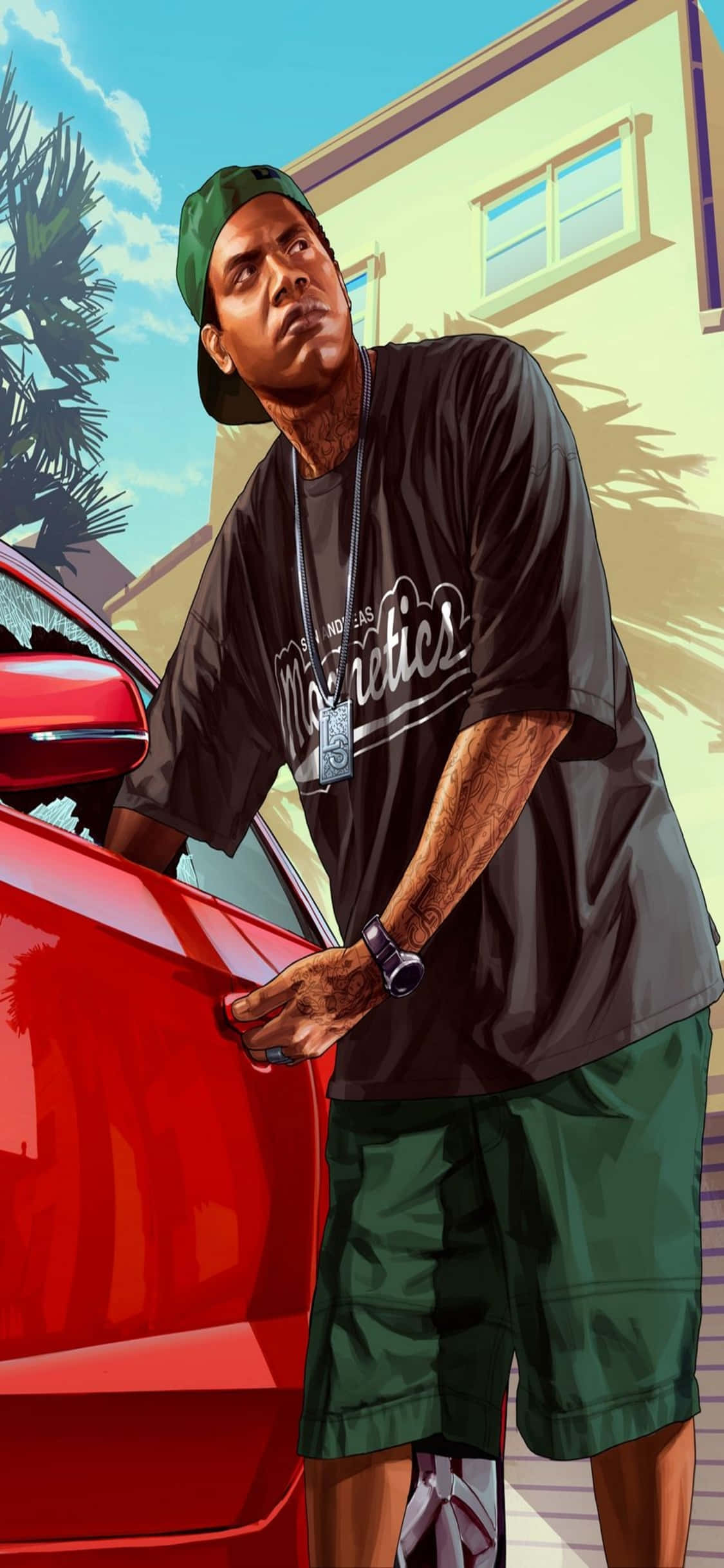 iPhone X Grand Theft Auto V Agtergrond & Lamar Davis Muurpapier