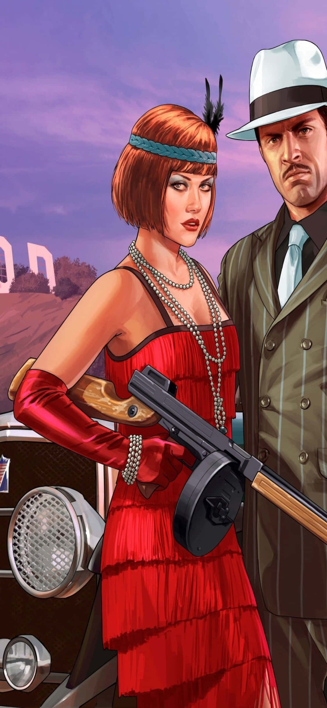 iPhone X Grand Theft Auto V Agtergrond Valentynsgeleentheid Muurpapier