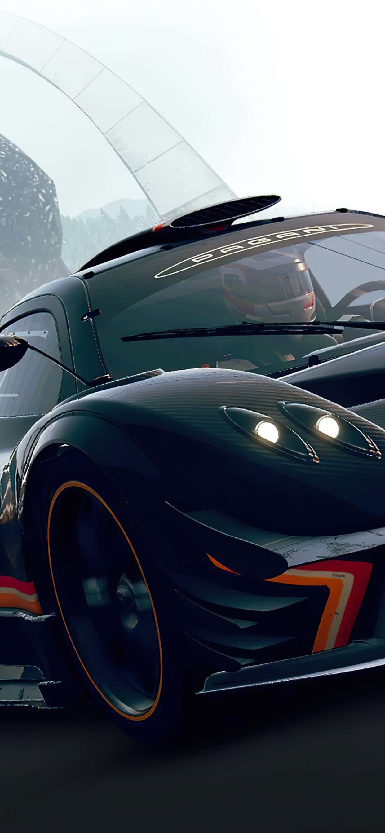 iPhone X Grid Autosport Agtergrond & Renjaer Muurpapier