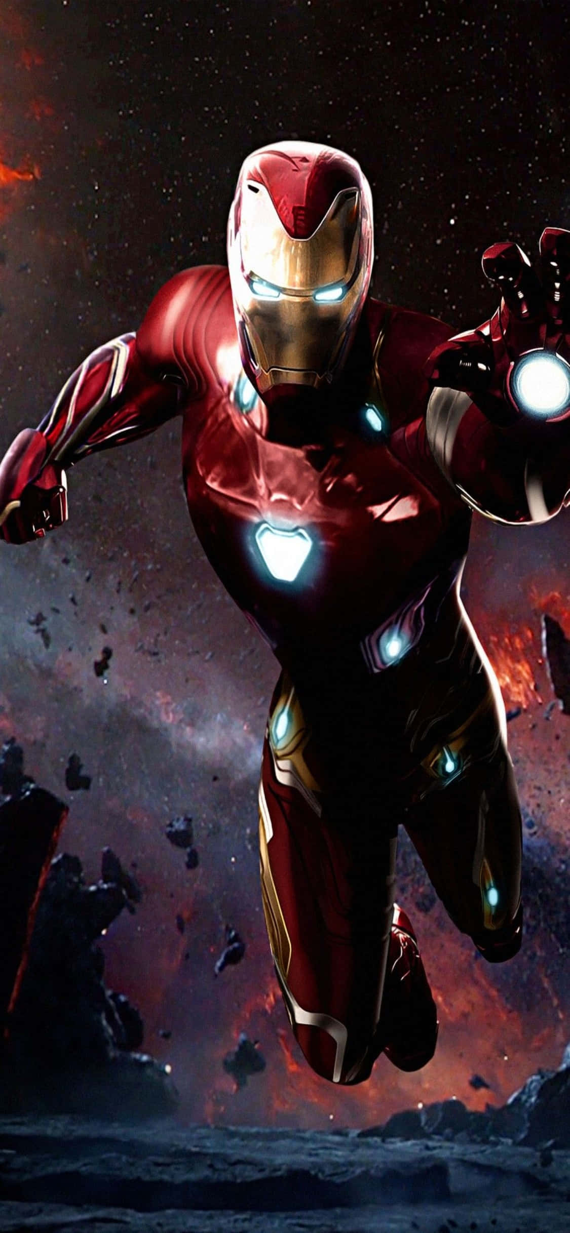iPhone X Iron Man Agtergrond Iron Man Wys Blaster Muurpapier