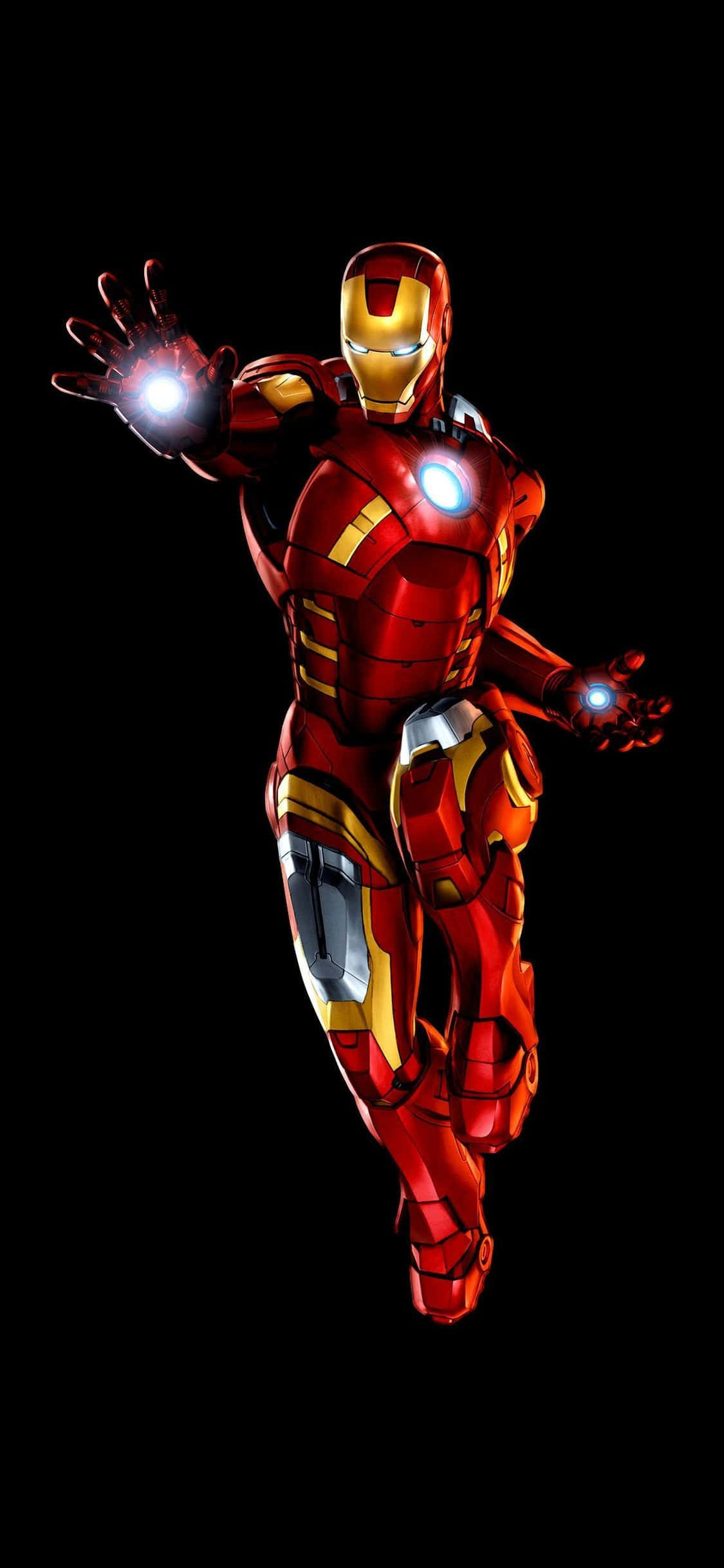 iPhone X Iron Man Agtergrond Wys Sy Blasters Muurpapier