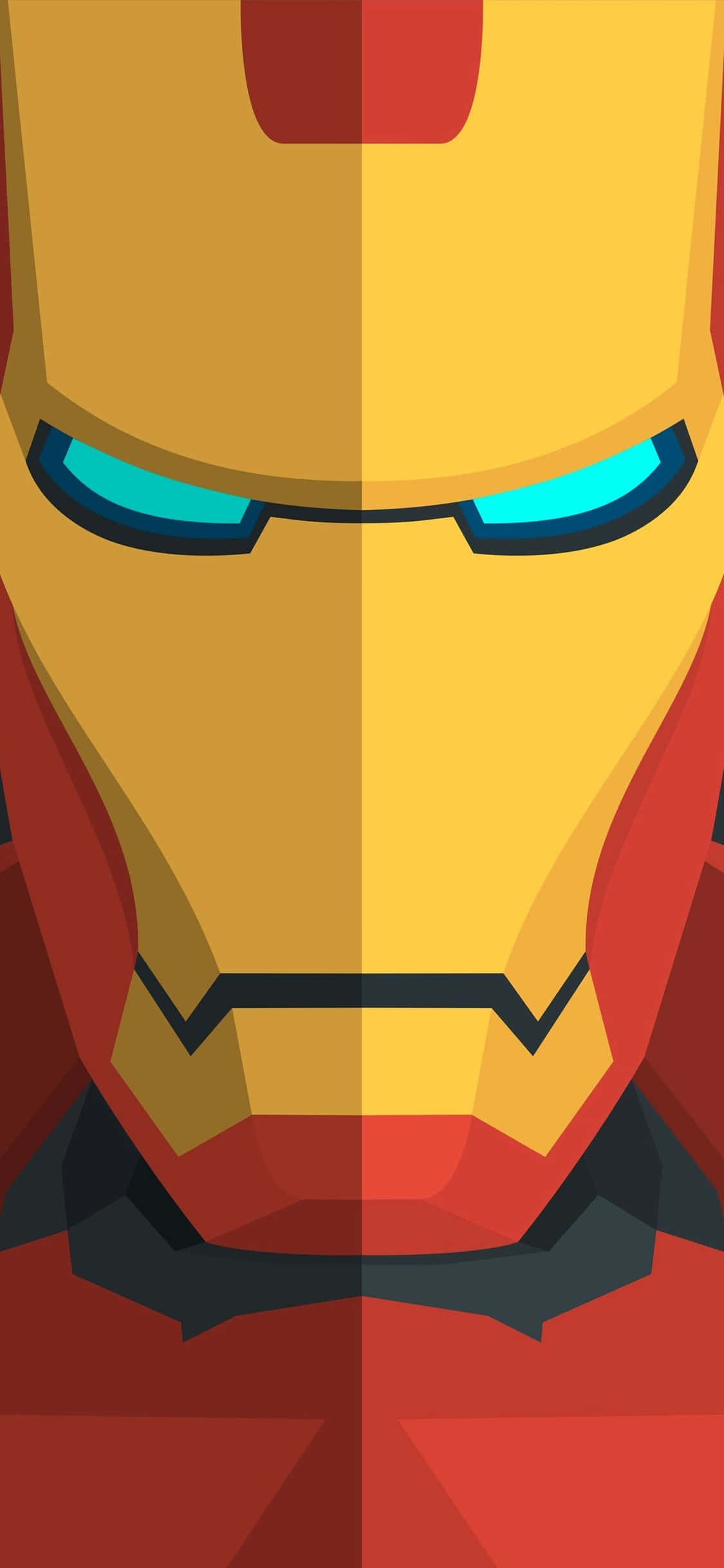 iPhone X Iron Man Agtergrond Skaduryke Half Helm Muurpapier