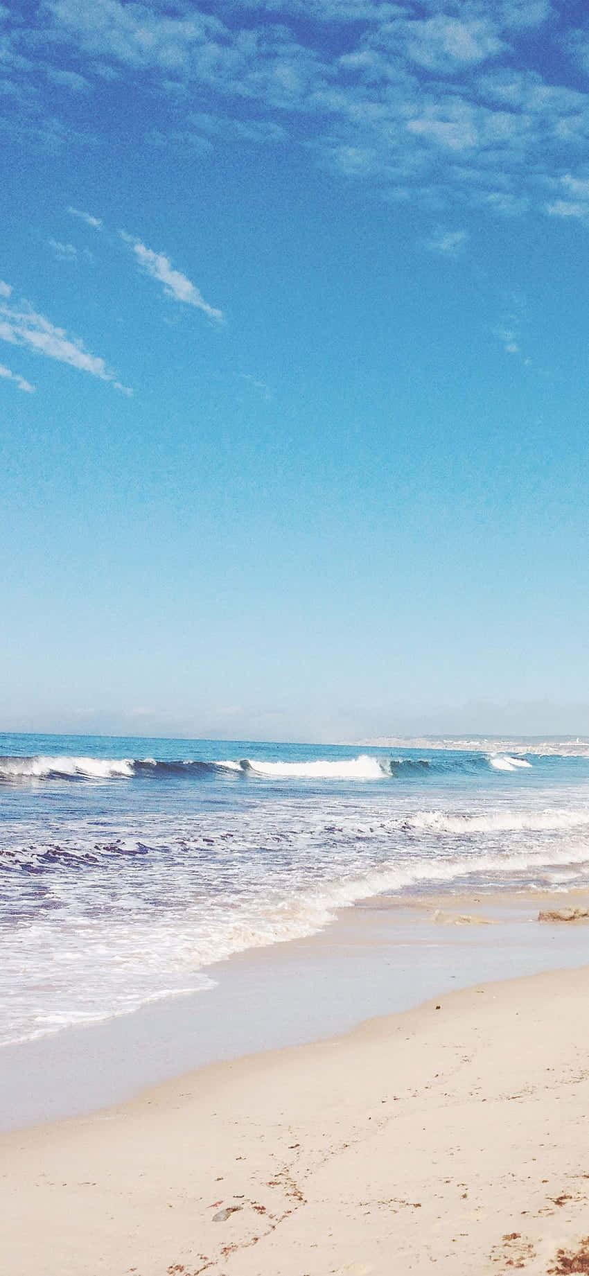 iPhone X Malibu Agtergrond Wit Strand Sand Muurpapier