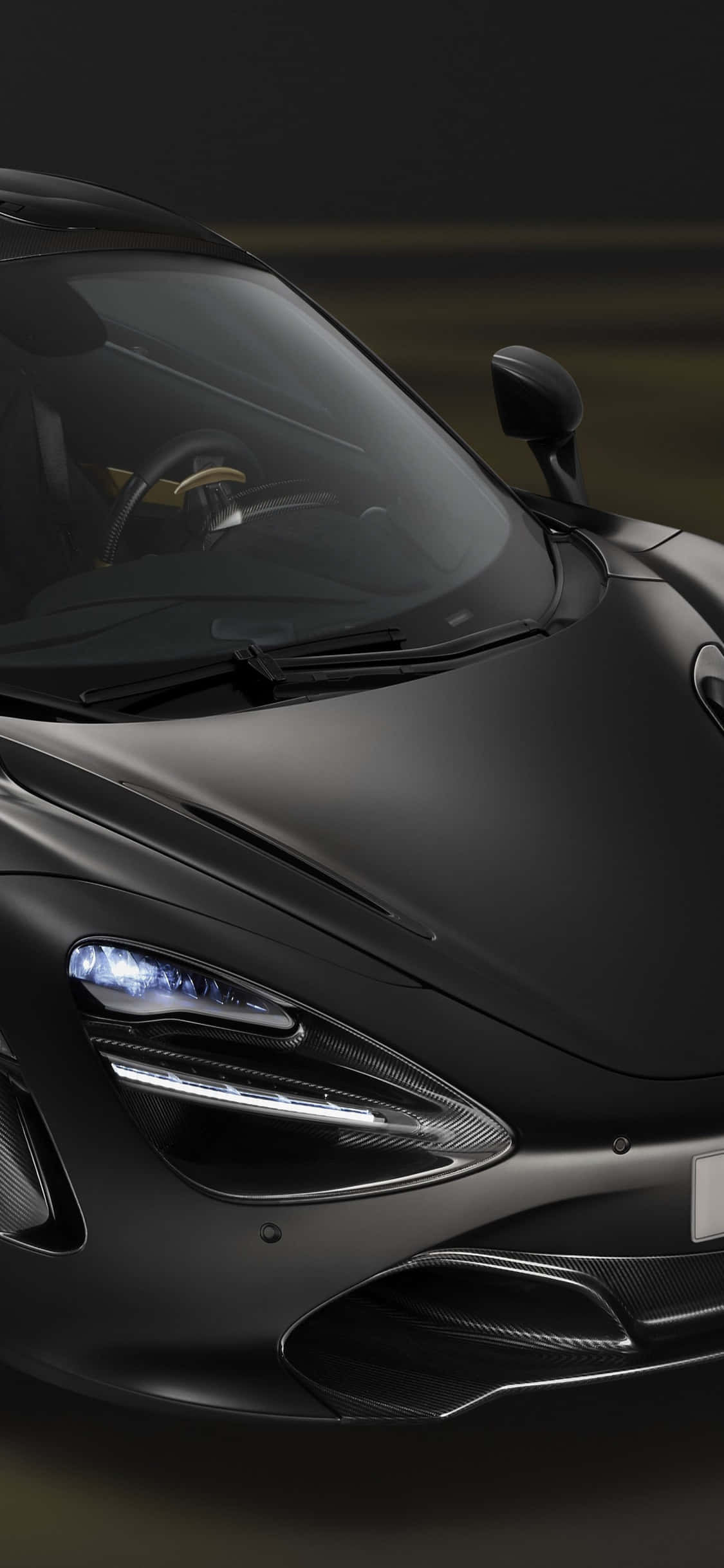 iPhone X McLaren 720s Swart Agtergrond Muurpapier