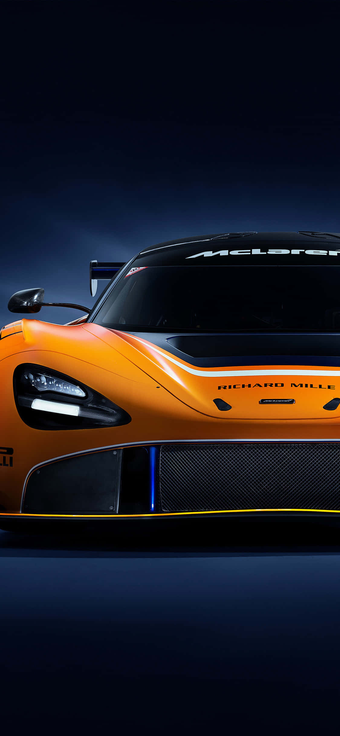 iPhone X McLaren 720s GT3-resiesmotor-agtergrond Muurpapier