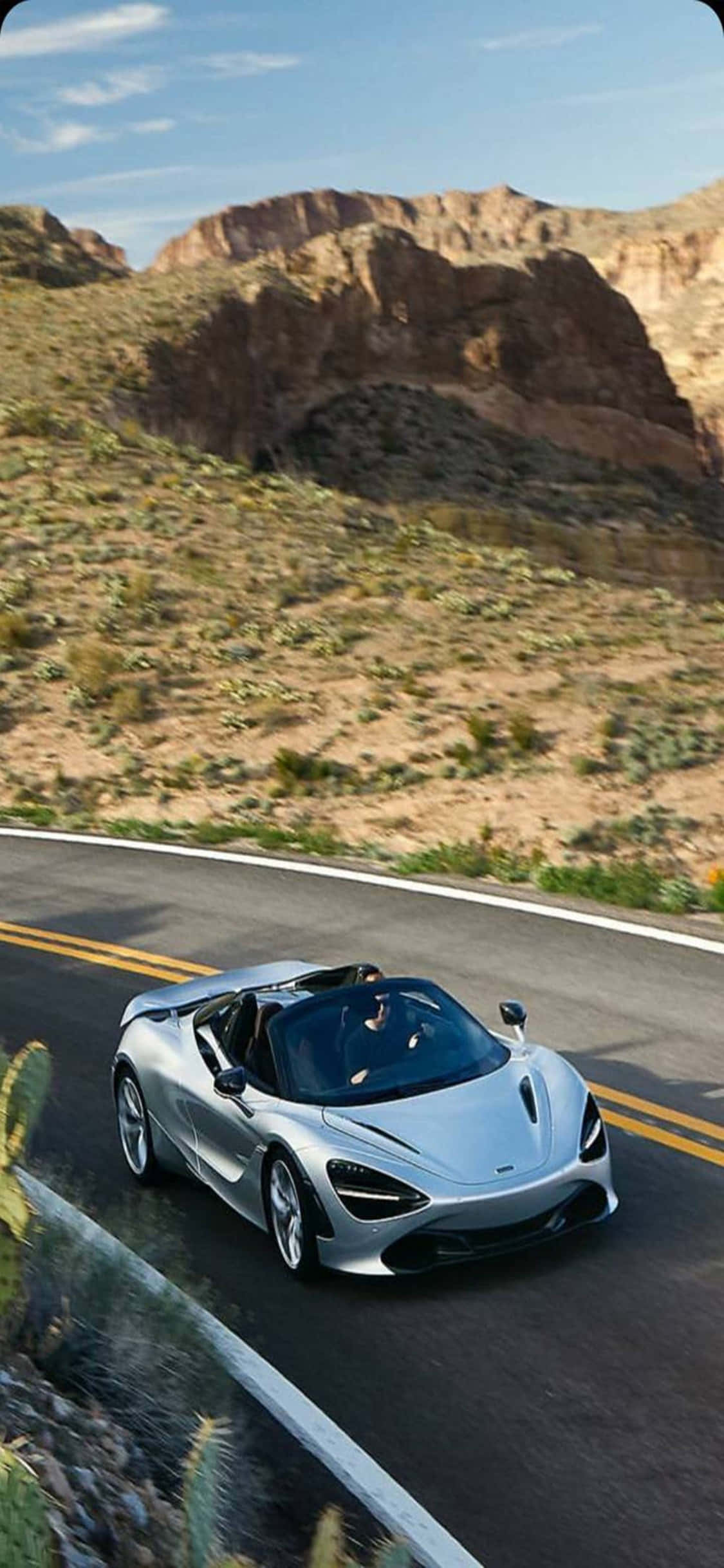 iPhone X Mclaren 720s Woestyn Agtergrond Muurpapier