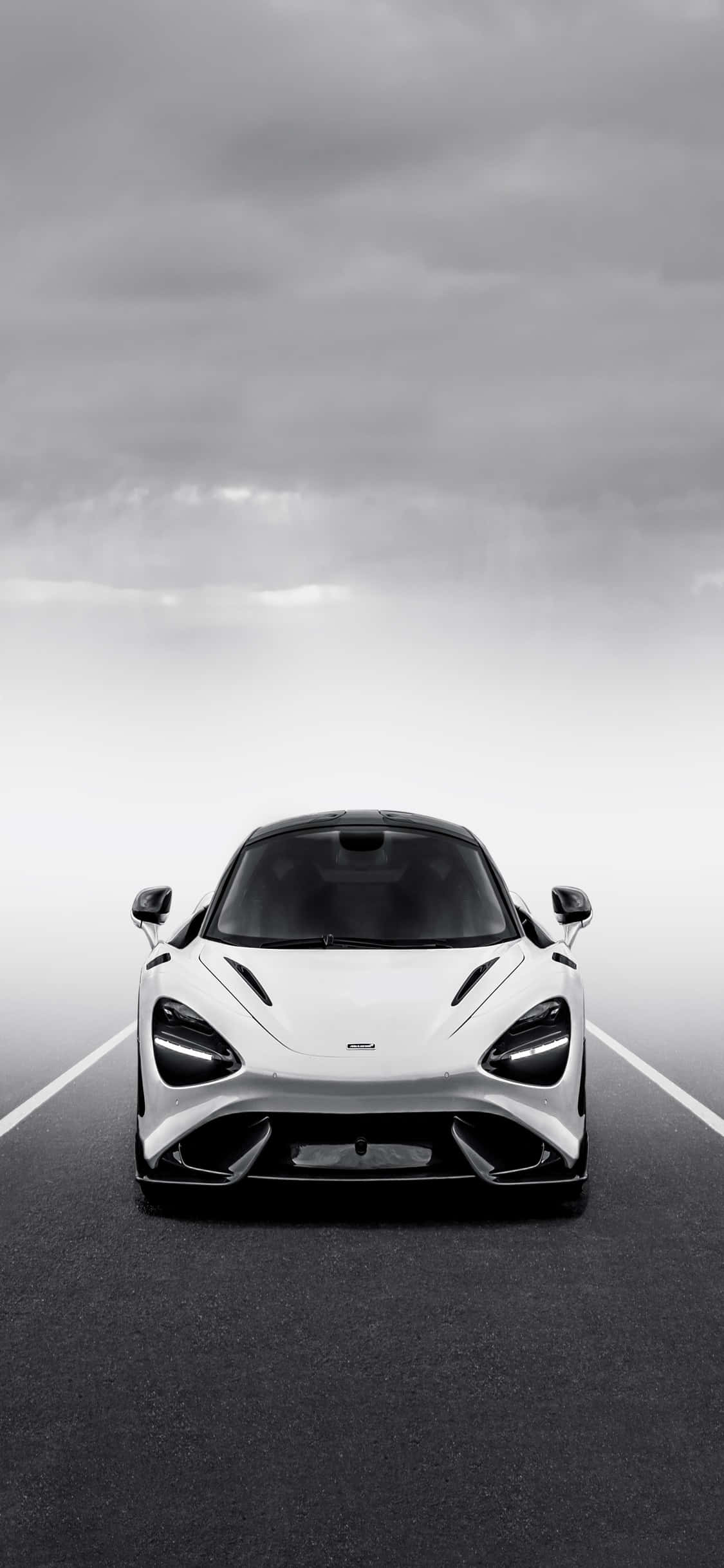 iPhone X Mclaren 720s Wit Agtergrond Muurpapier