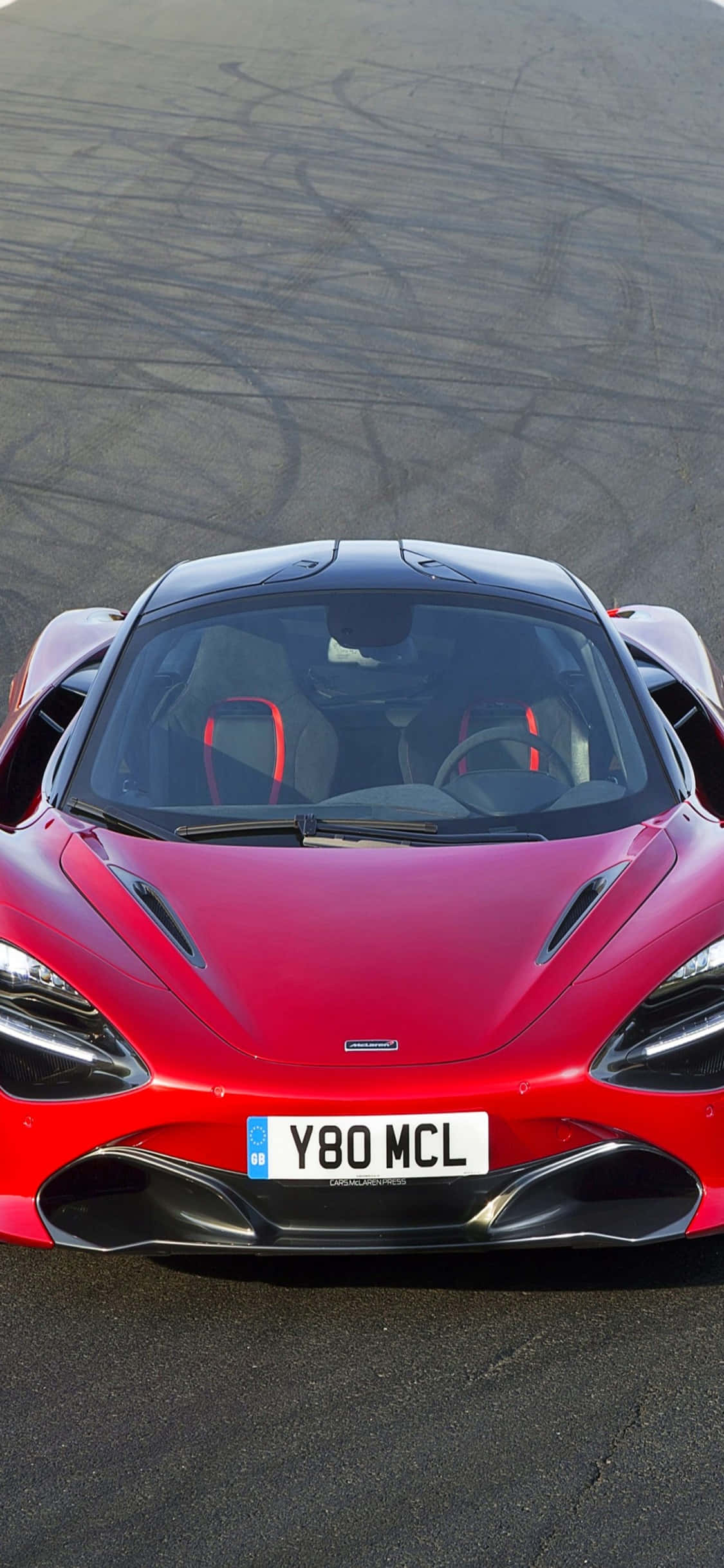 iPhone X McLaren 720s Oogkas-agtergrond Muurpapier