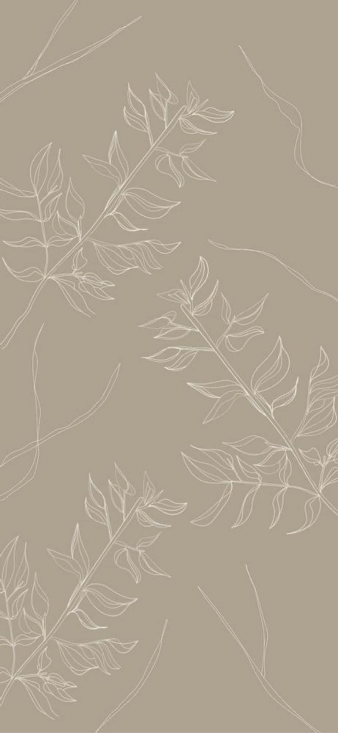 iPhone X Minimal Blaar Lynkuns Agtergrond Muurpapier