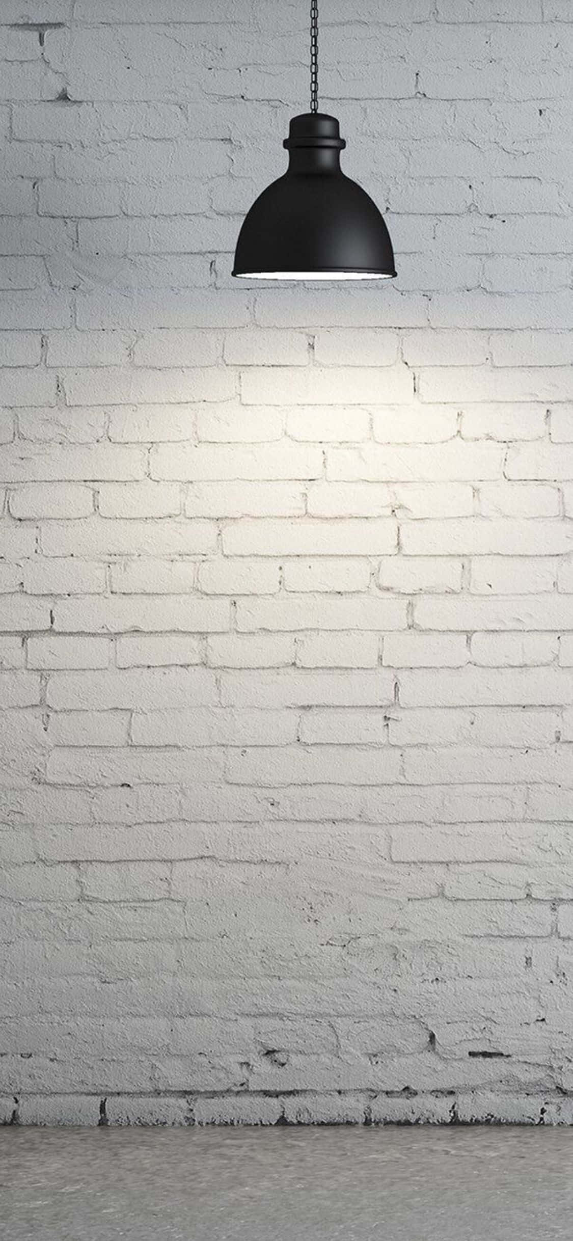 iPhone X Minimal Wit Baksteenmuur Agtergrond Muurpapier