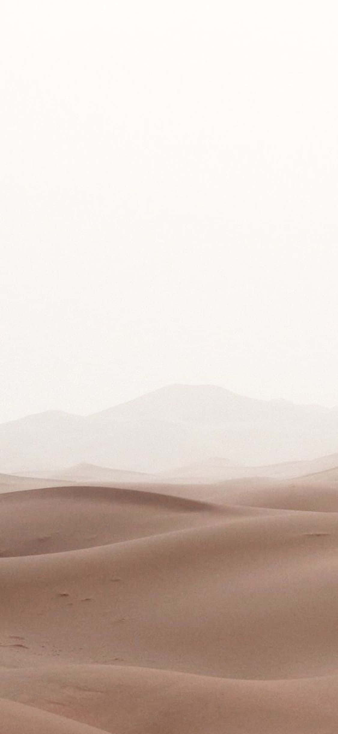 iPhone X Minimal Woestyn Sand Agtergrond Muurpapier