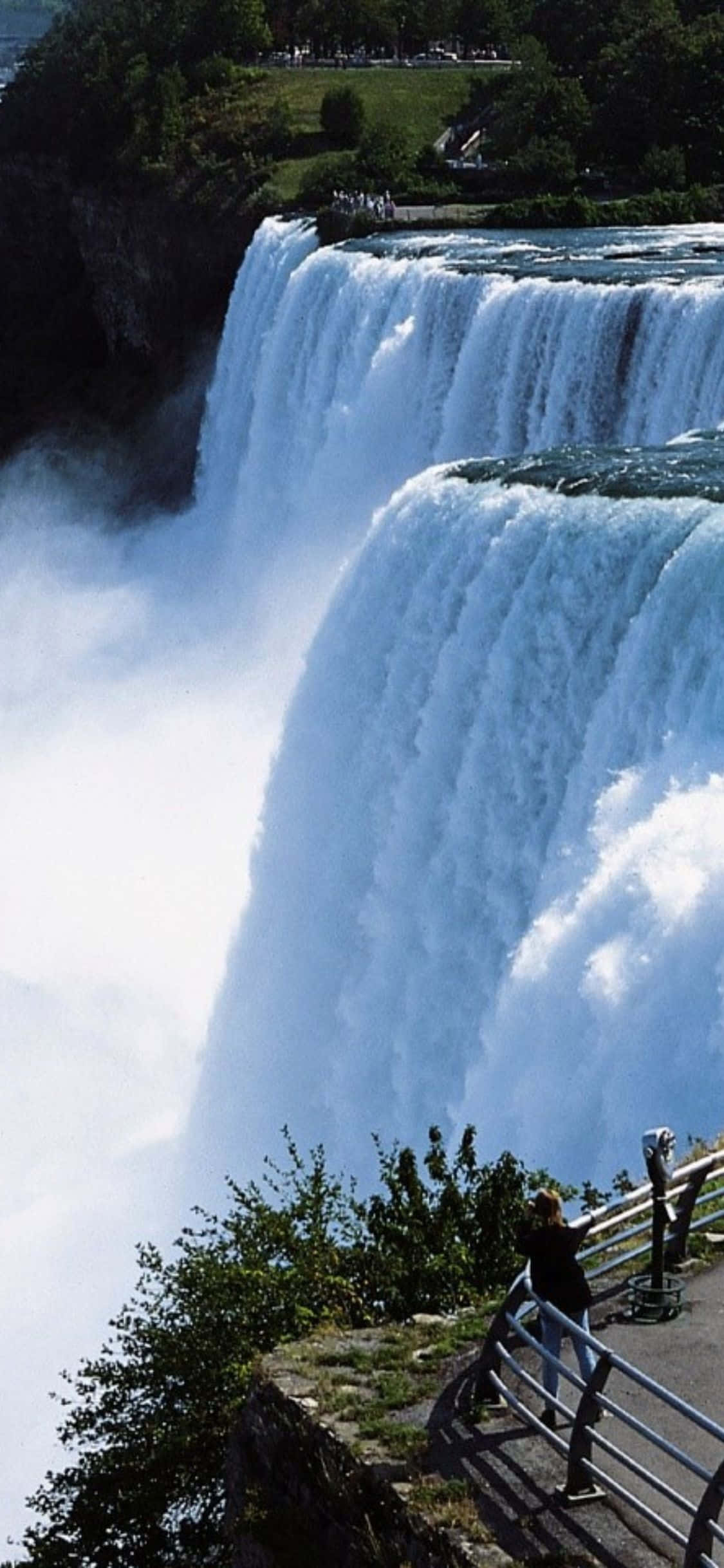 iPhone X Niagara Waterval Syaansig Agtergrond Muurpapier
