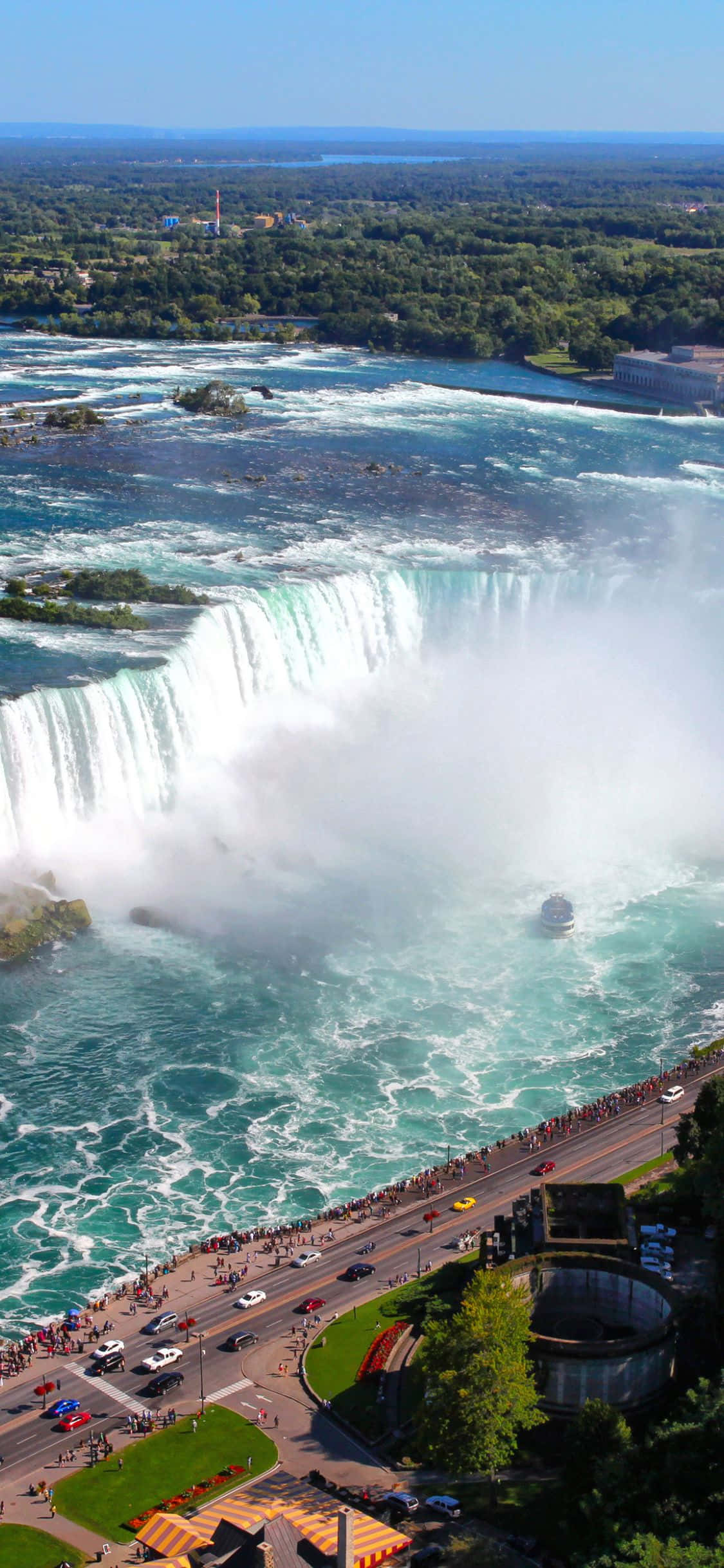 iPhone X Niagara-waterval Luguitsig Agtergrond Muurpapier