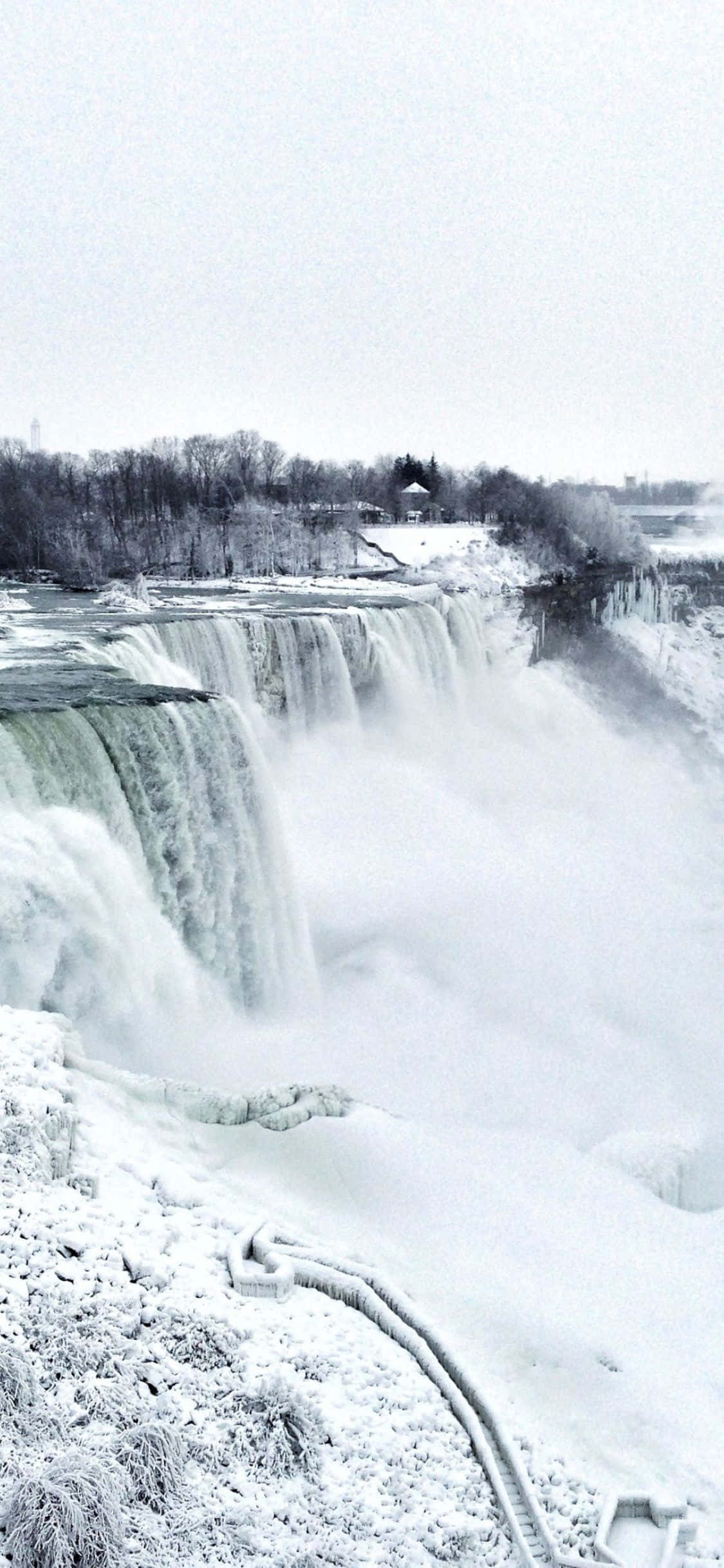 iPhone X Niagara Wit Waterval Agtergrond Muurpapier
