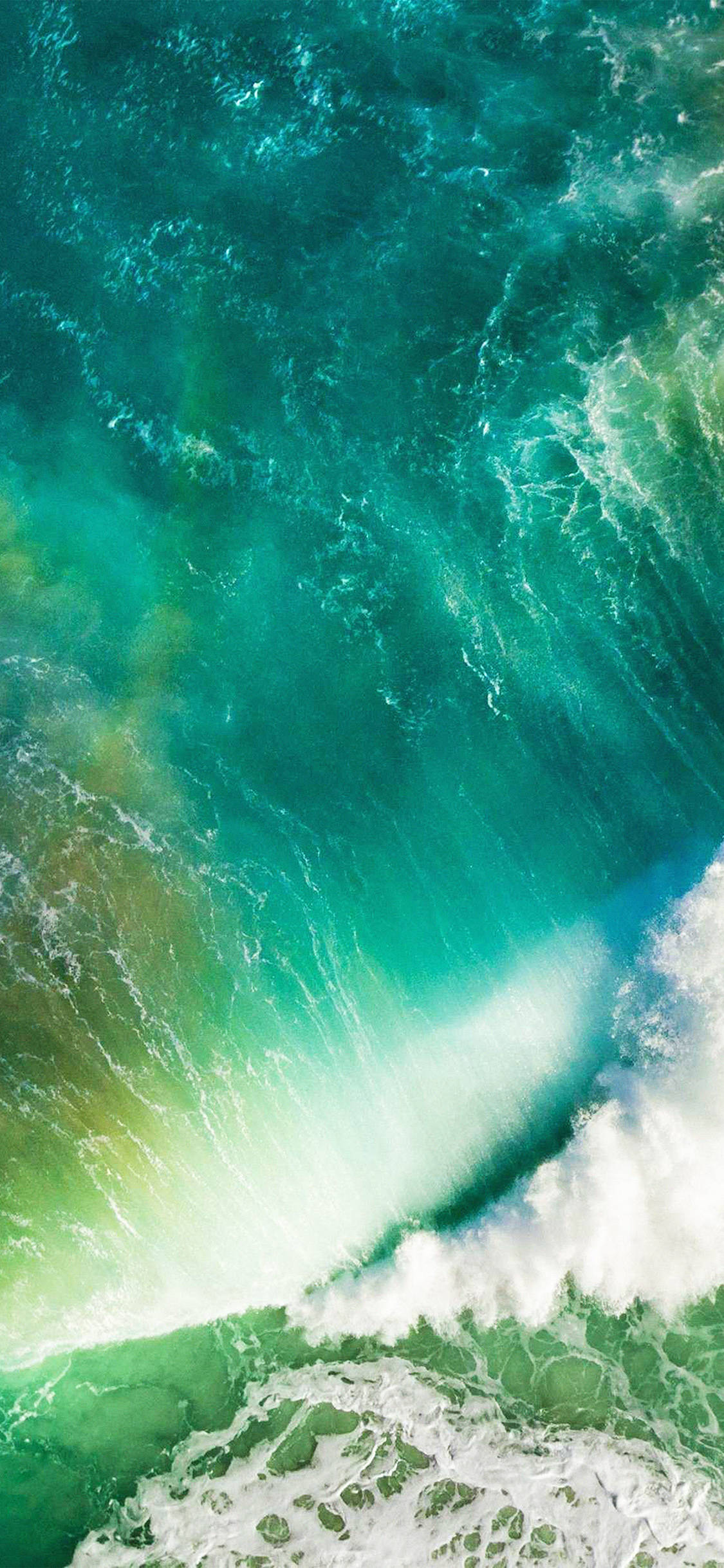 iPhone X Oorspronklike Golwe Lugfoto Muurpapier