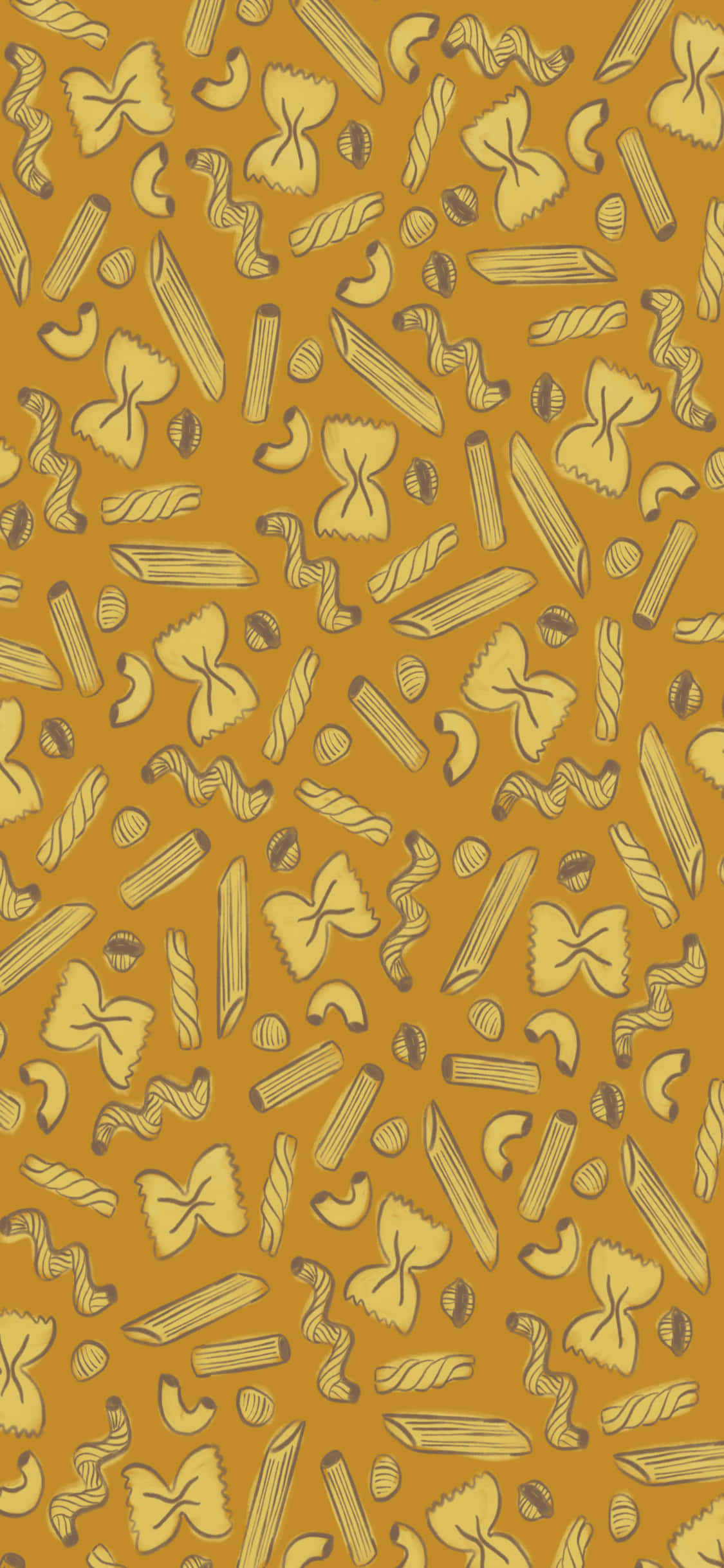 iPhone X Pasta Illustrasie Agtergrond Muurpapier