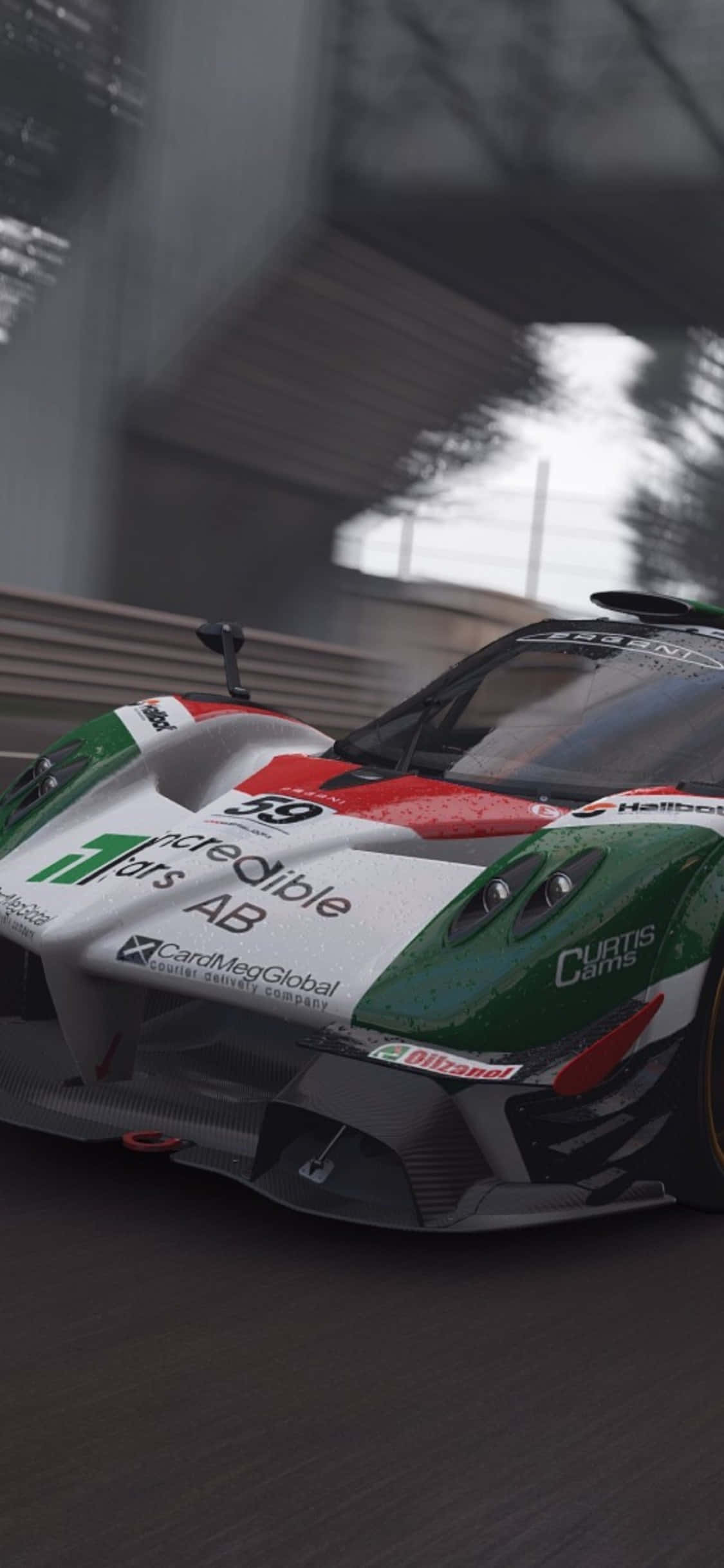 iPhone X Project Cars-agtergrond Italiaanse Renmotor Muurpapier