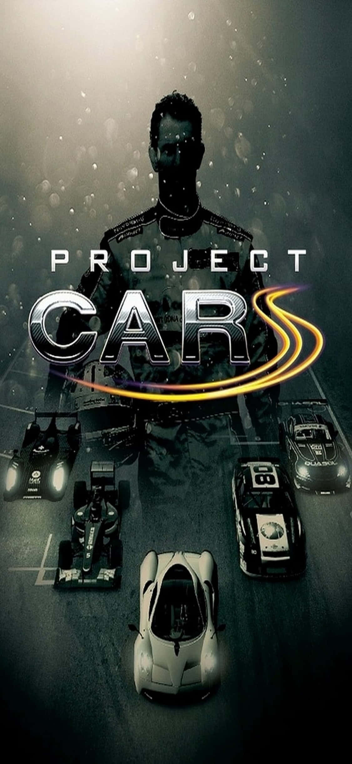 iPhone X Project Cars Agtergrond Speletjie Titelplakkaat Verskeie Motors Muurpapier