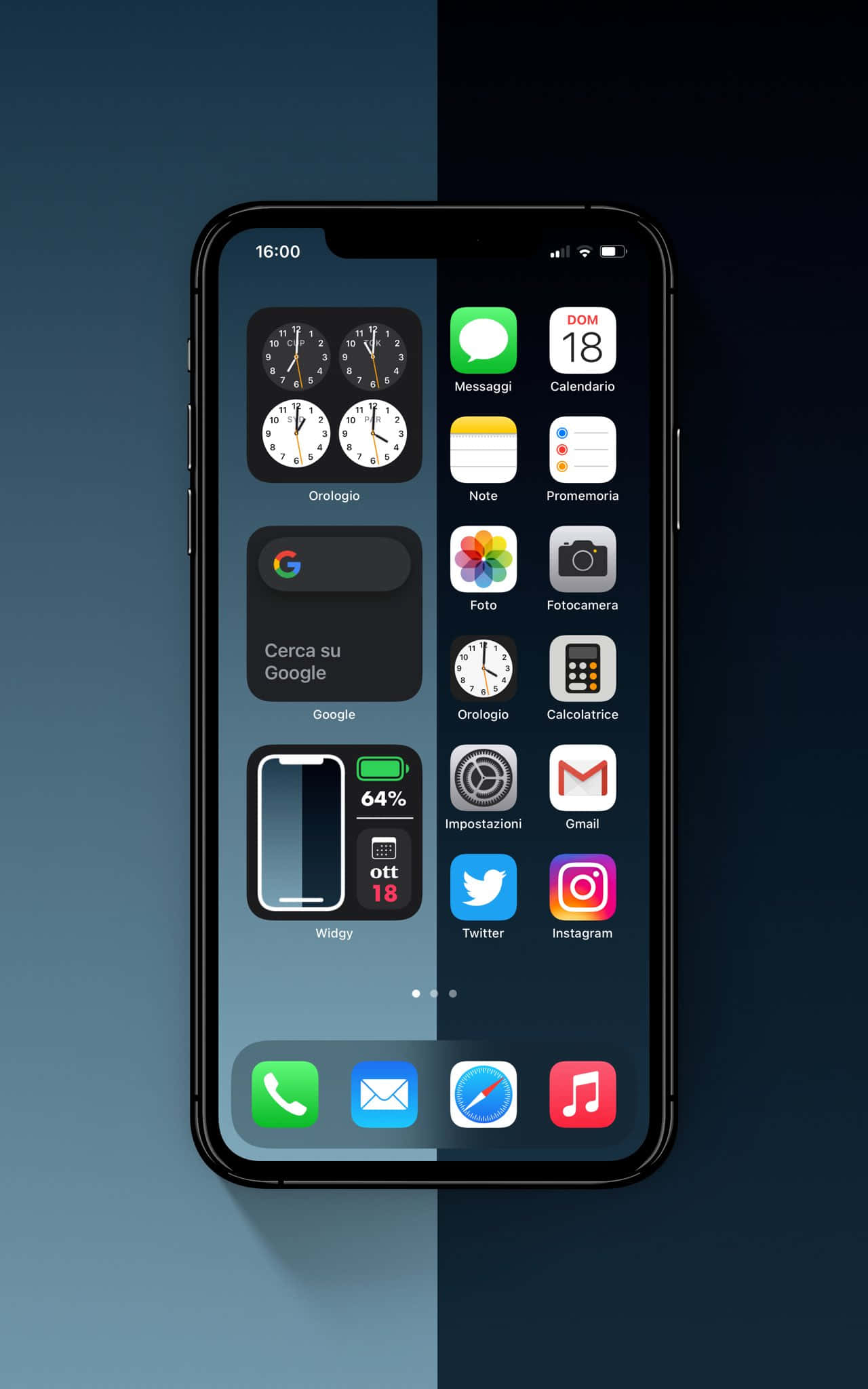 iPhone x psd mockup Muurpapier