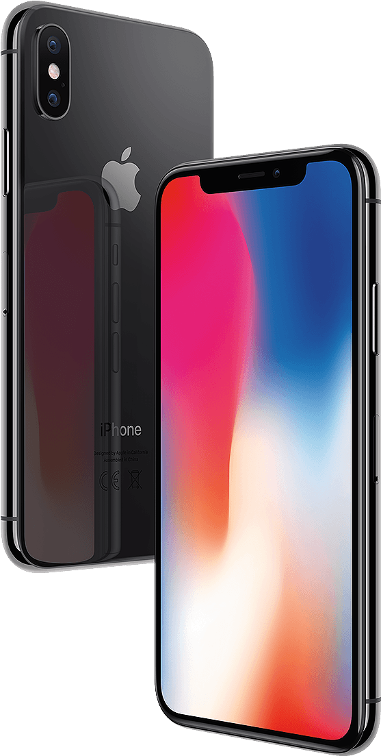 iPhone X Ruimtegrys Voor en Agter Muurpapier