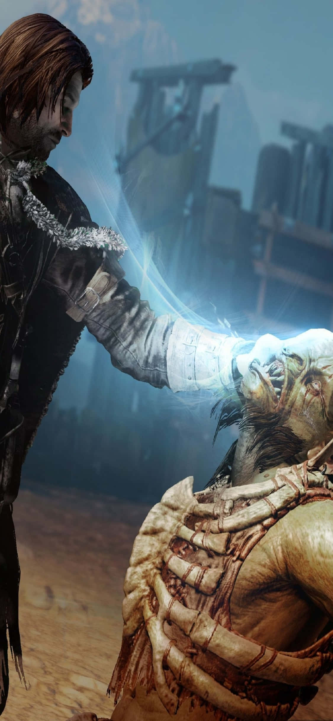 iPhone X Shadow Of Mordor Agtergrond Talion Muurpapier
