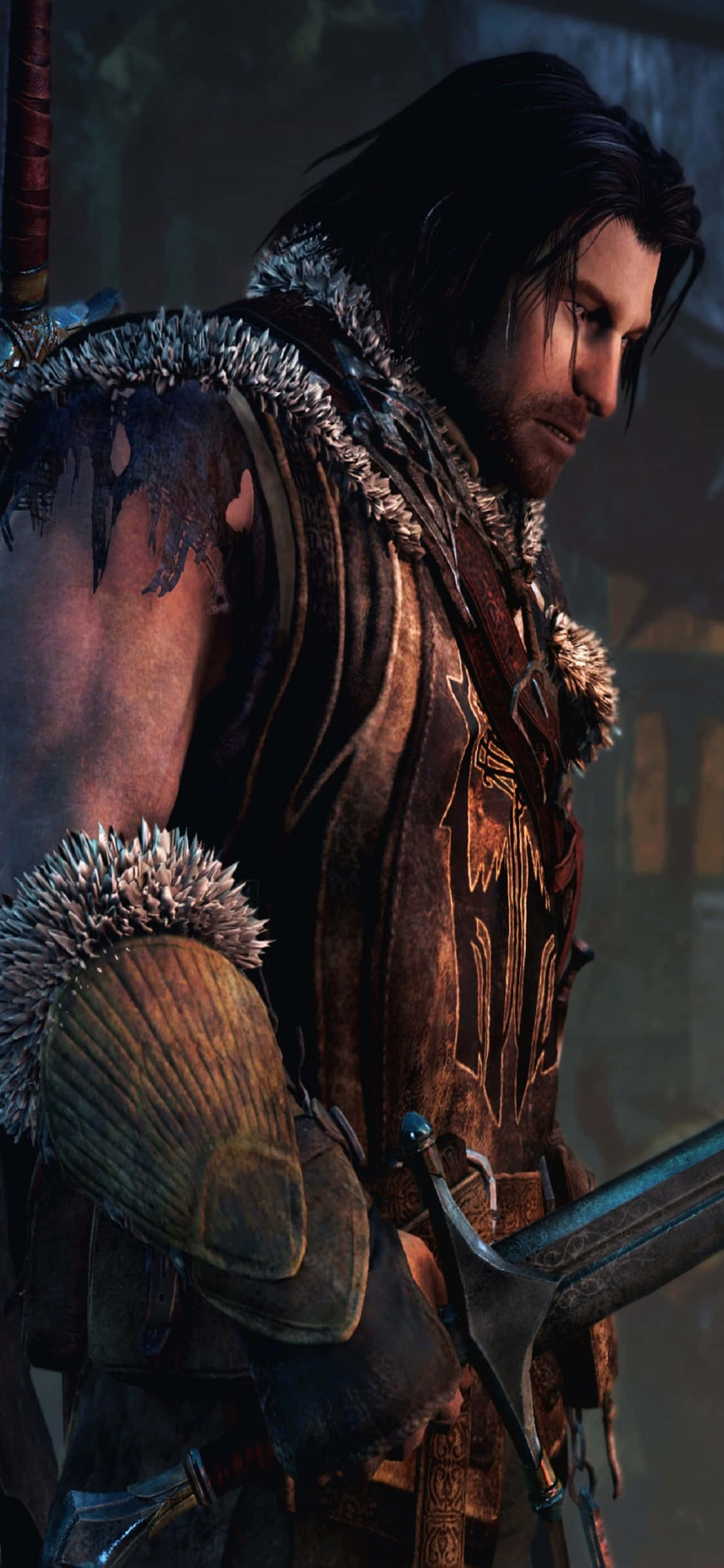 iPhone X Shadow Of Mordor Agtergrond Talion Muurpapier