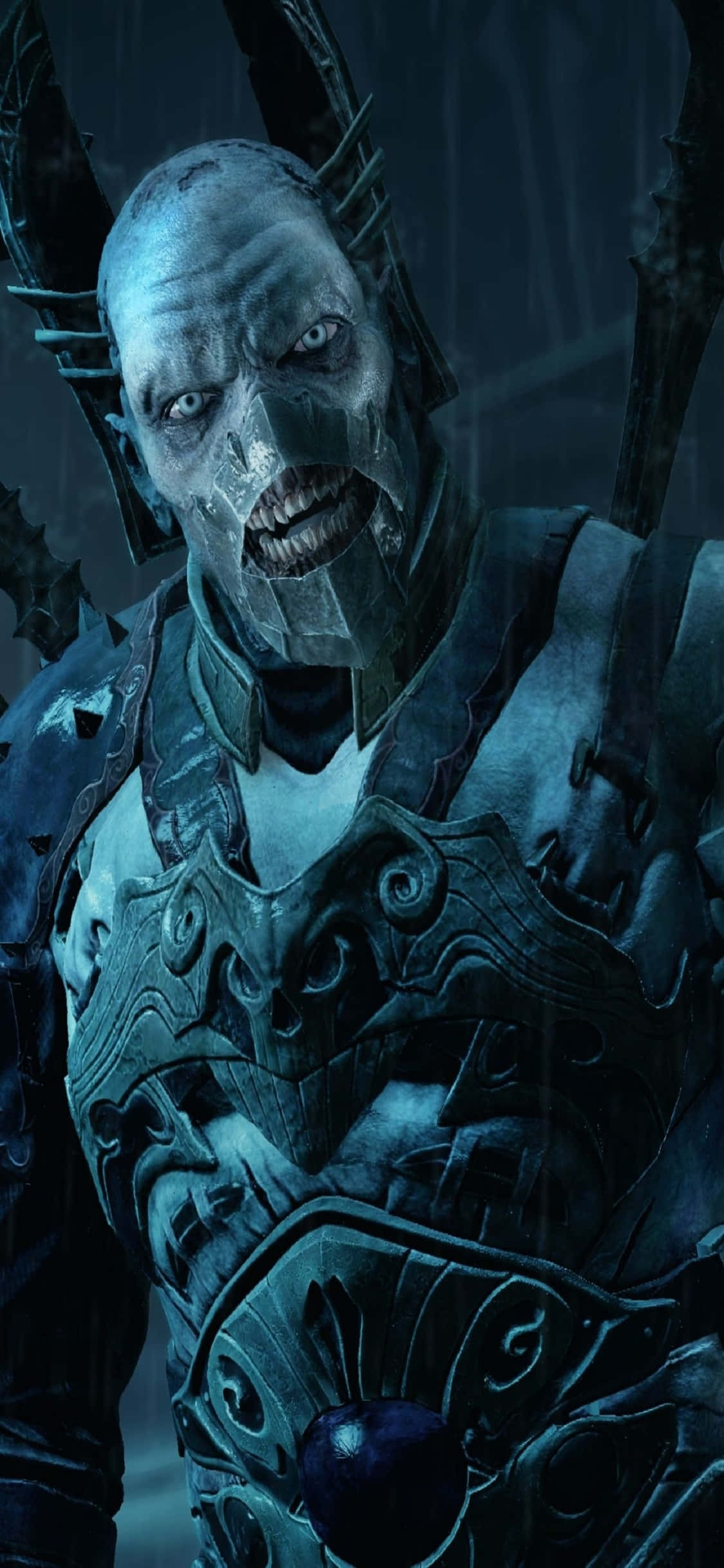 iPhone X Shadow Of Mordor Agtergrond Toring van Sauron Muurpapier