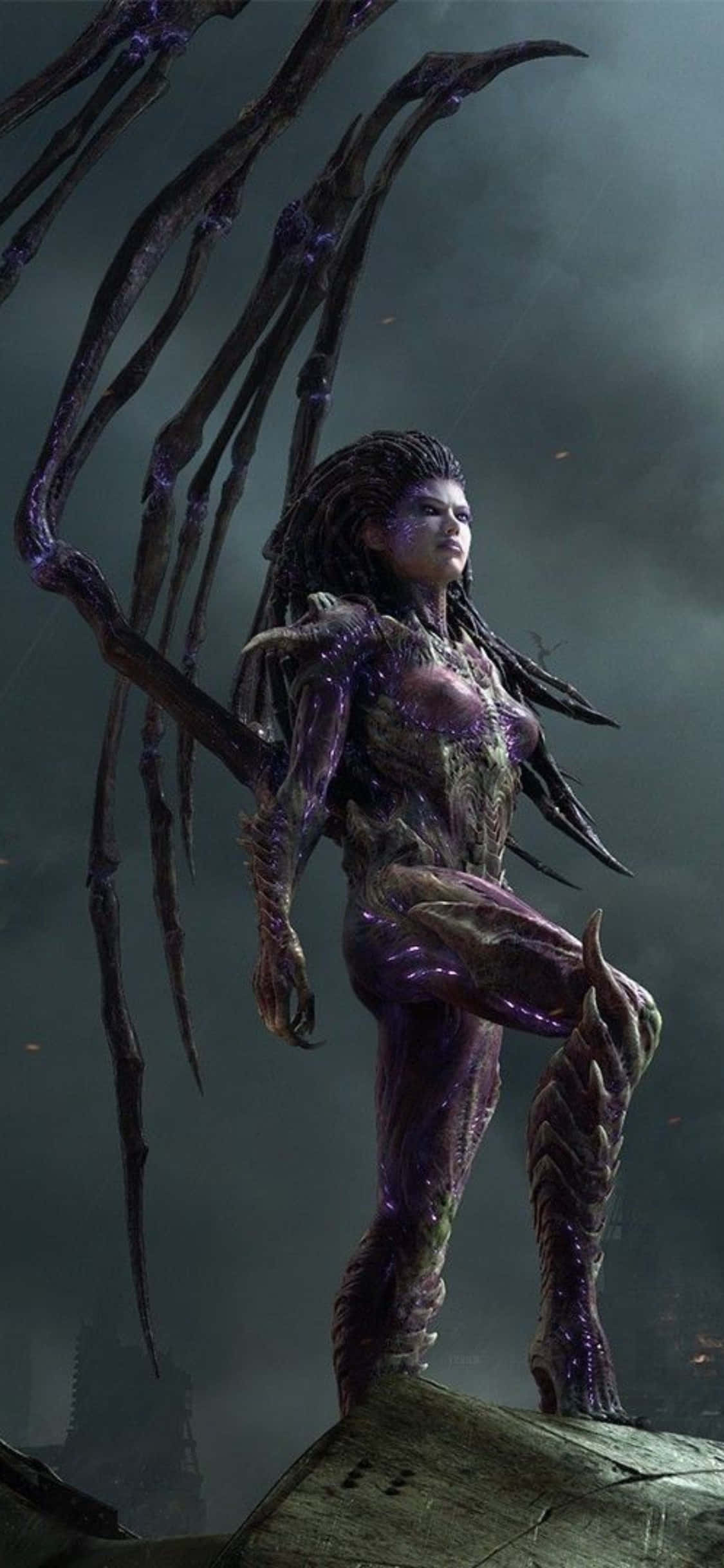 iPhone X Starcraft Ii Agtergrond Grys Lug Muurpapier