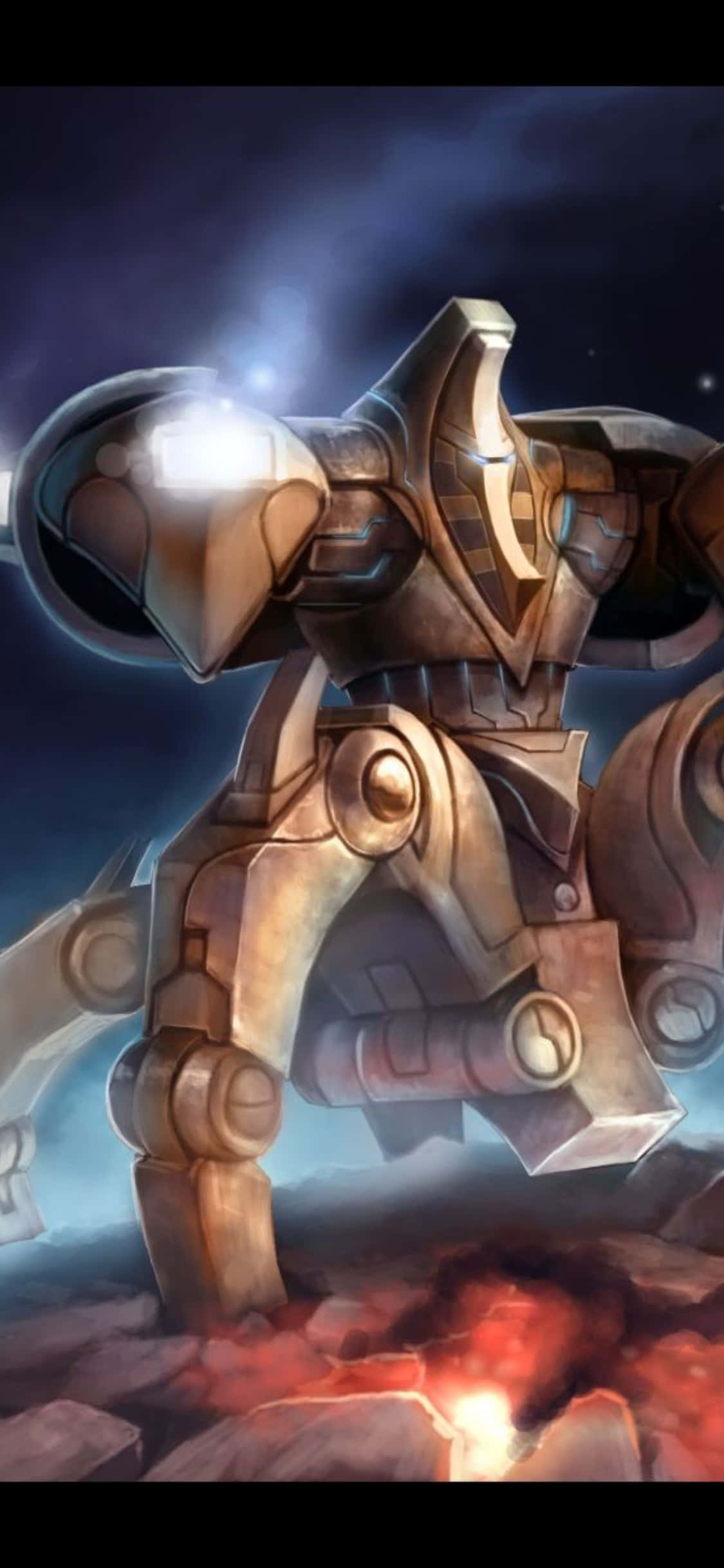 iPhone X StarCraft II-agtergrond Gewrigte Muurpapier
