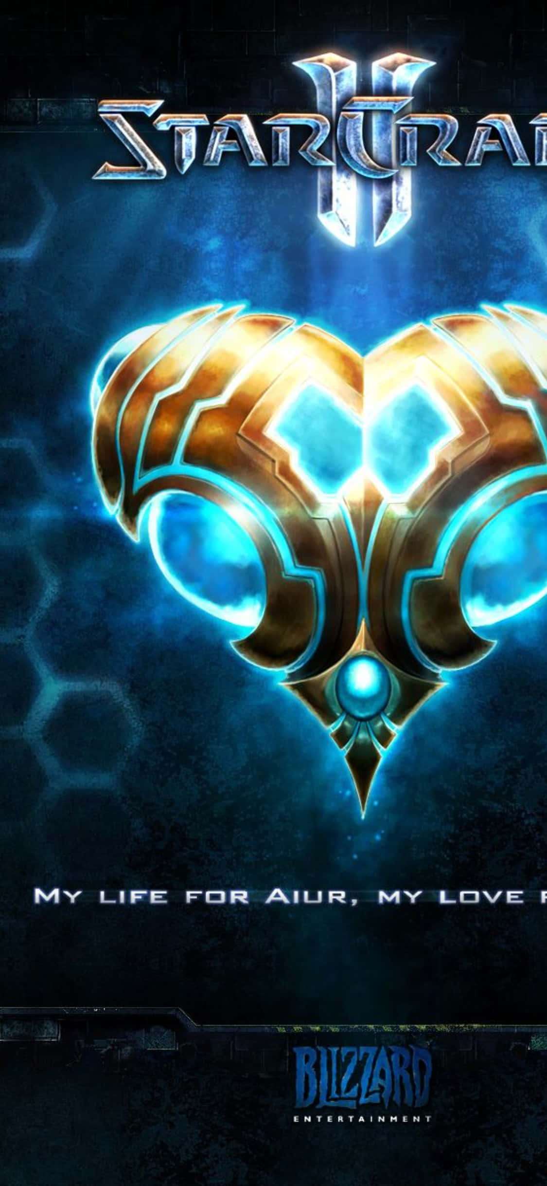 iPhone X Starcraft II Agtergrond Blou Kern Muurpapier