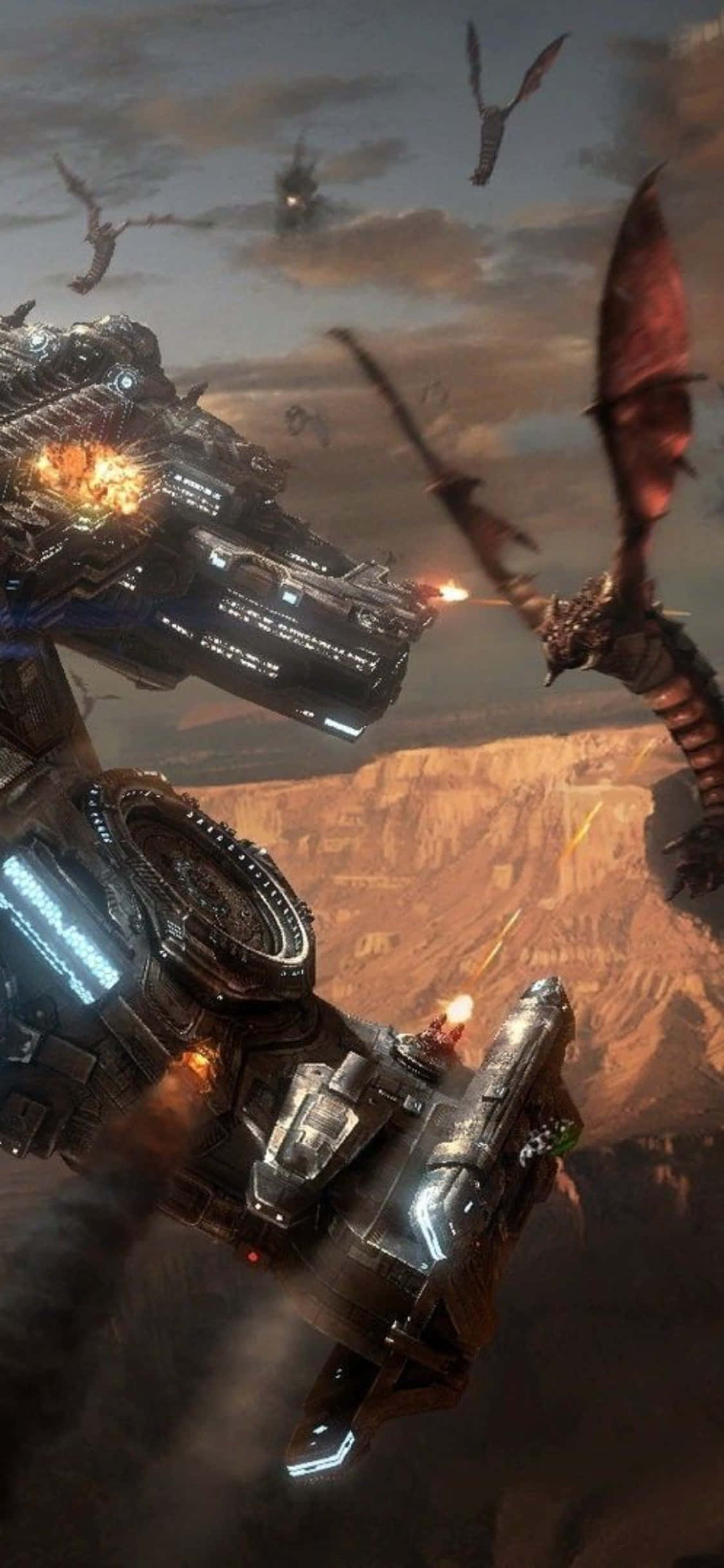 iPhone X Starcraft II Agtergrond Slagkruiser Muurpapier