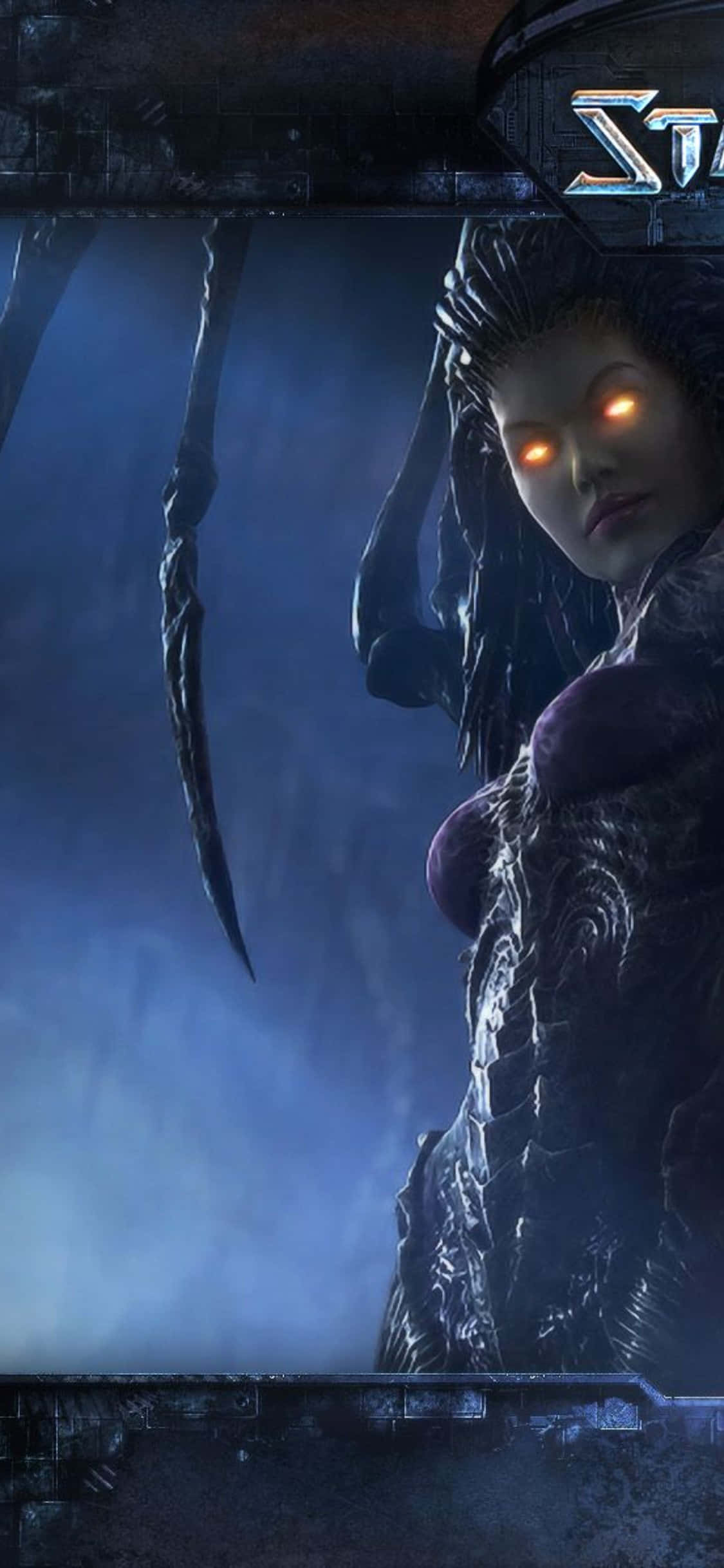 iPhone X Starcraft Ii Agtergrond Geel Oë Muurpapier