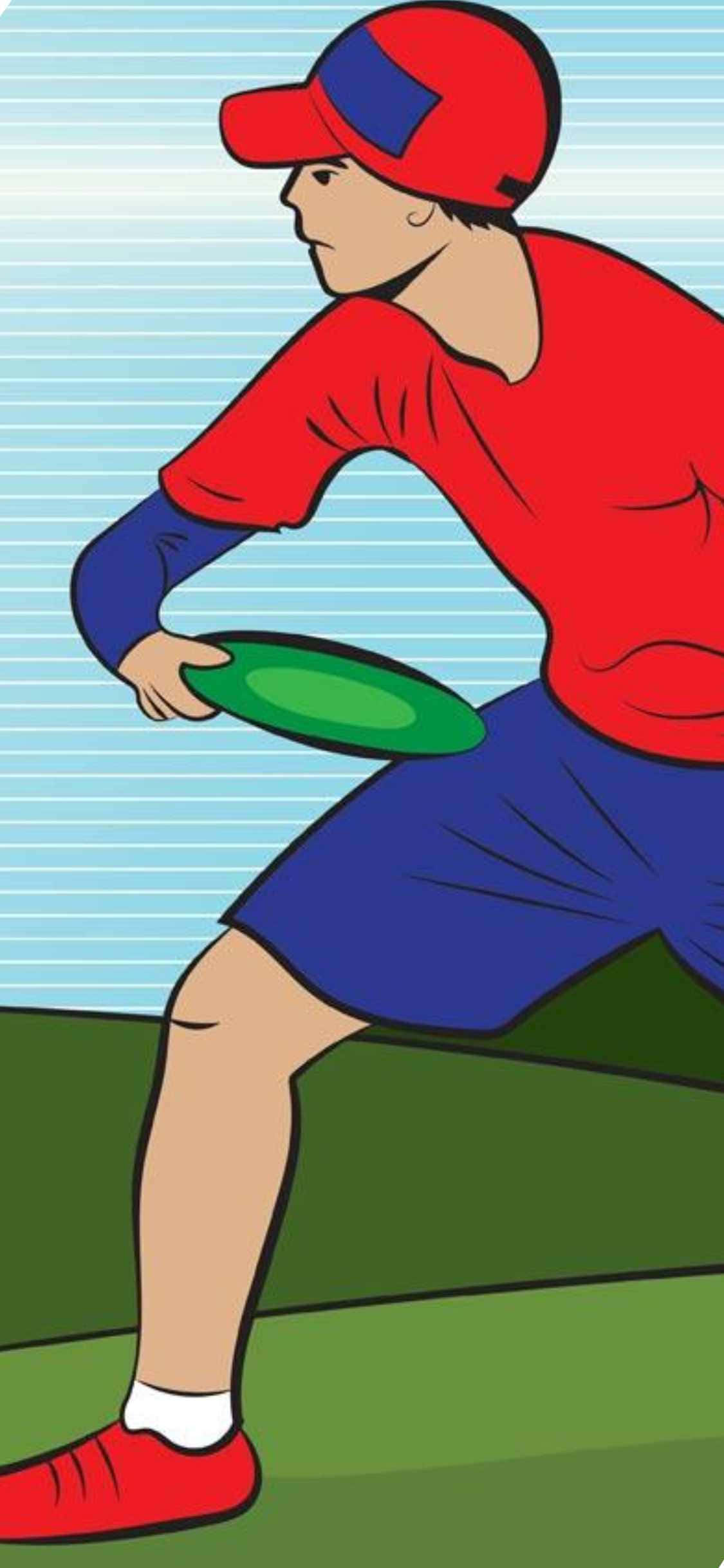 iPhone X Uiteindelike Frisbee-agtergrondillustrasie Muurpapier