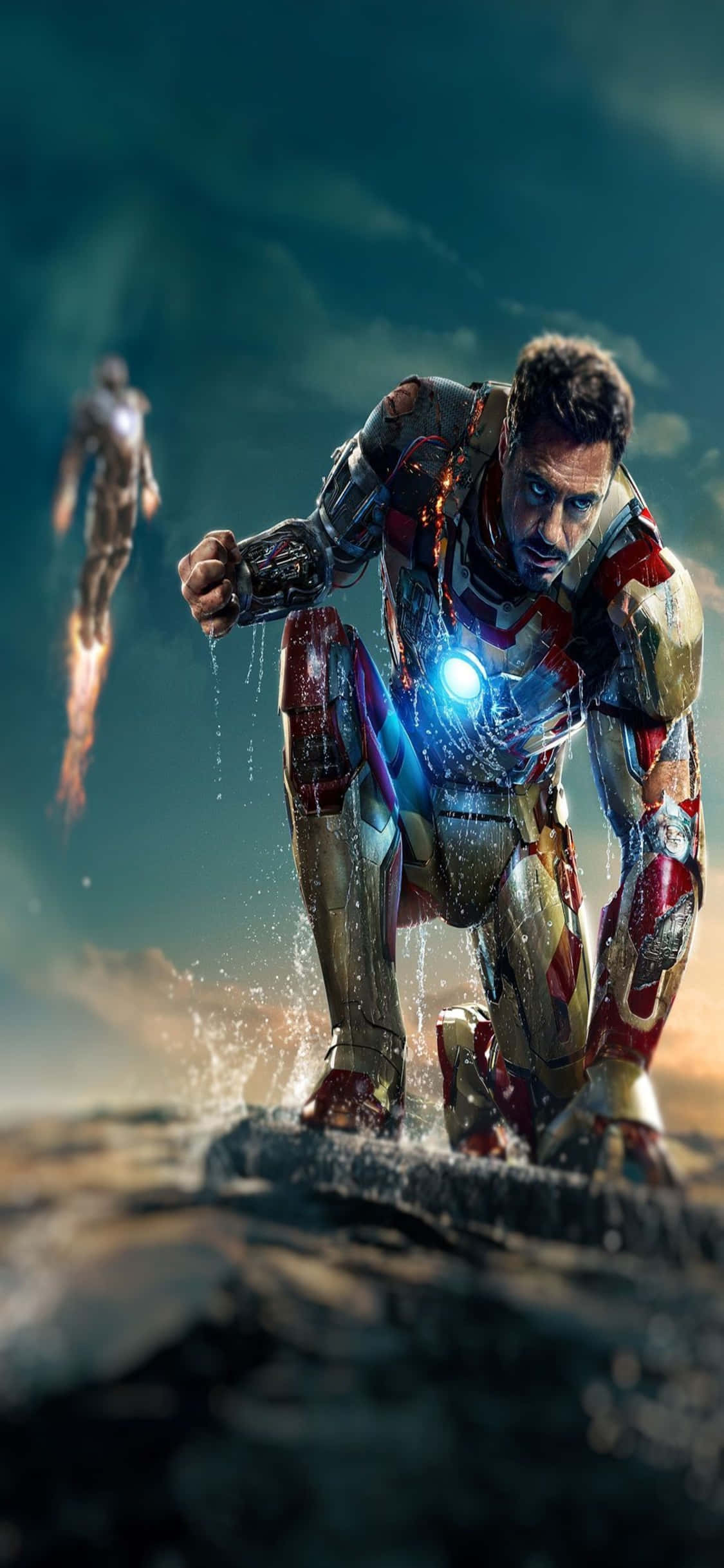 iPhone X Ysterman Agtergrond Tony Stark Sonder Helm Muurpapier