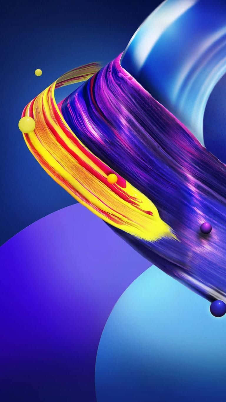 iPhone XR Standaard Neigende Abstrakte Kurwes Muurpapier