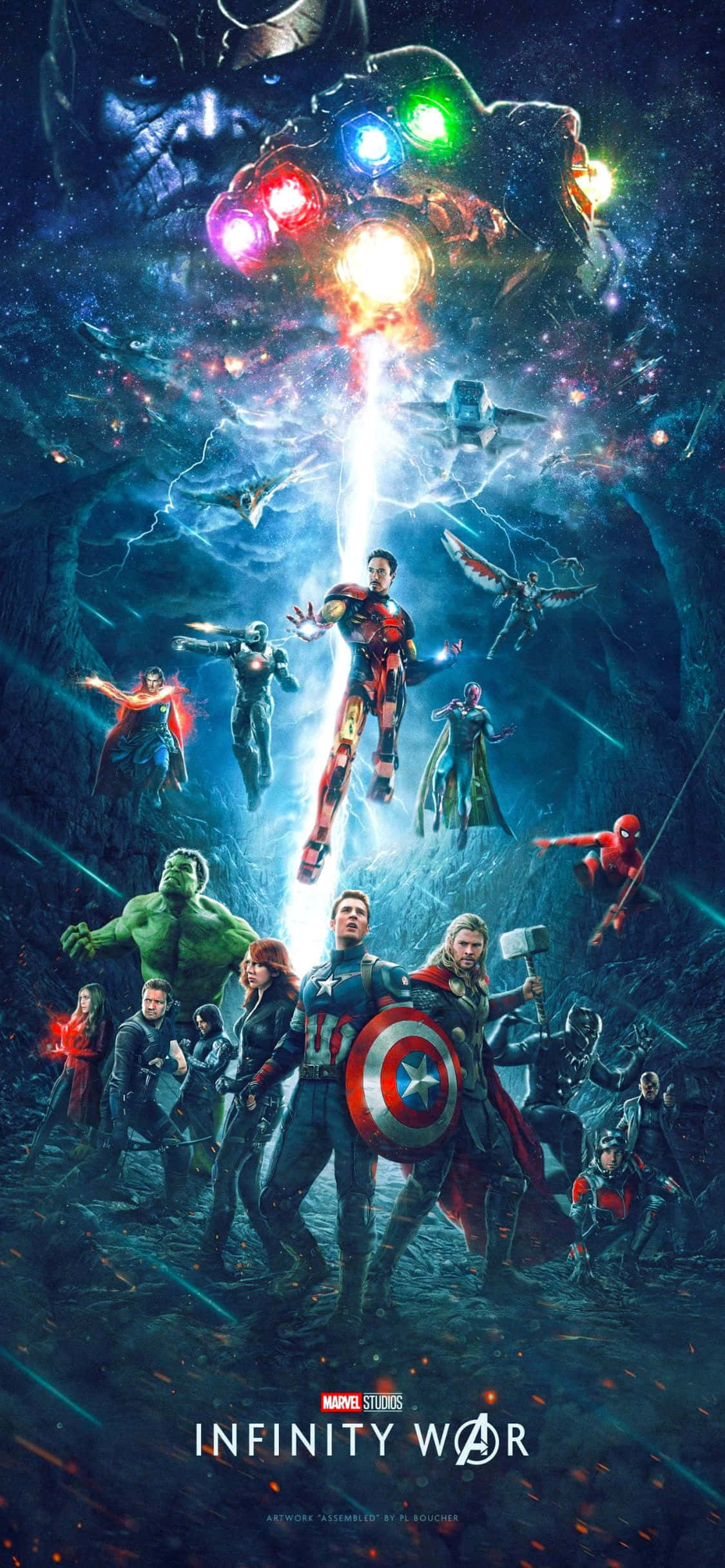 iPhone XS Avengers Infinity War Agtergrond Muurpapier