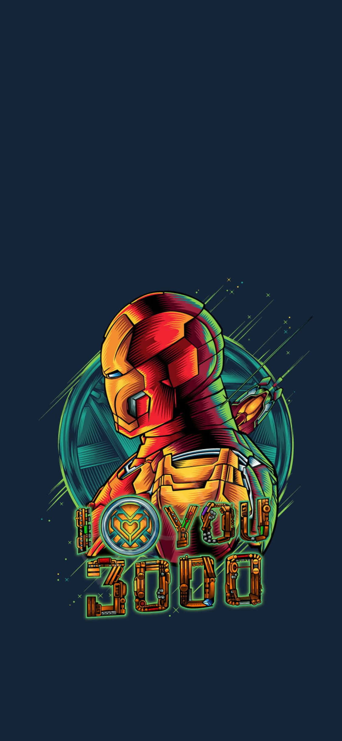 iPhone XS Avengers Agtergrond Ysterman Ek Is Lief Vir Jou 3000 Aanhangerskuns Muurpapier