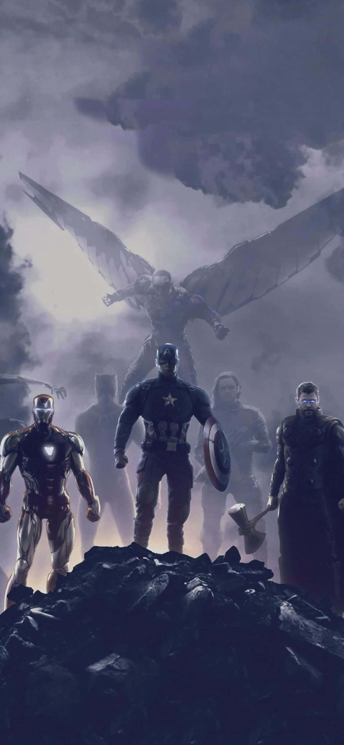 iPhone XS Avengers Endgame Agtergrond Fliekscène Muurpapier