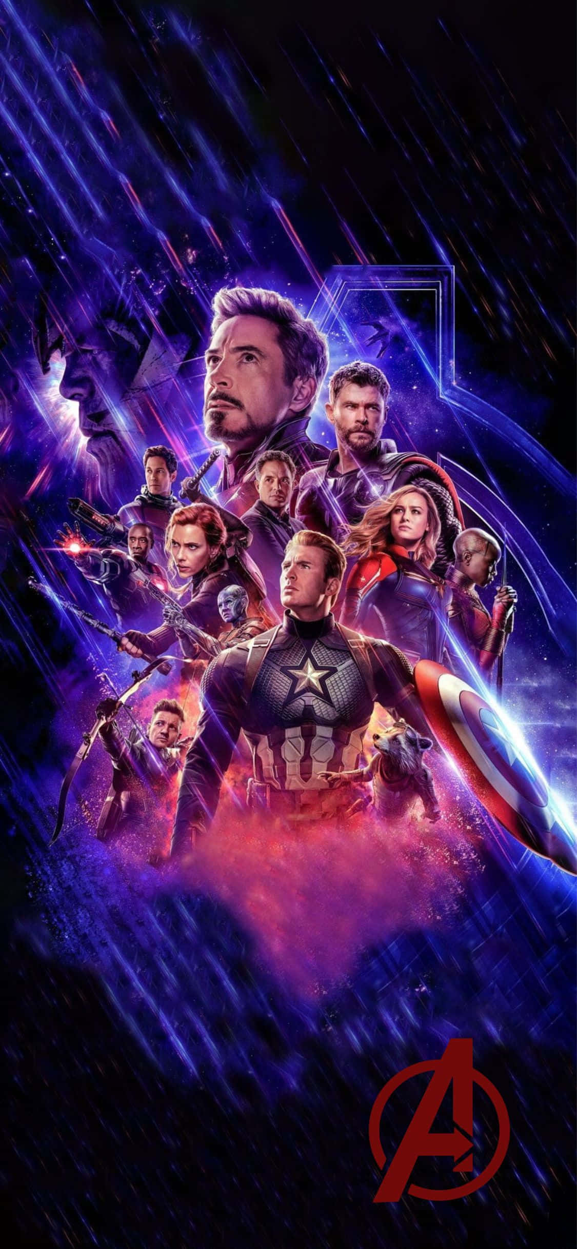 iPhone XS Avengers Agtergrond Aanhanger Gemaakte Kuns Muurpapier
