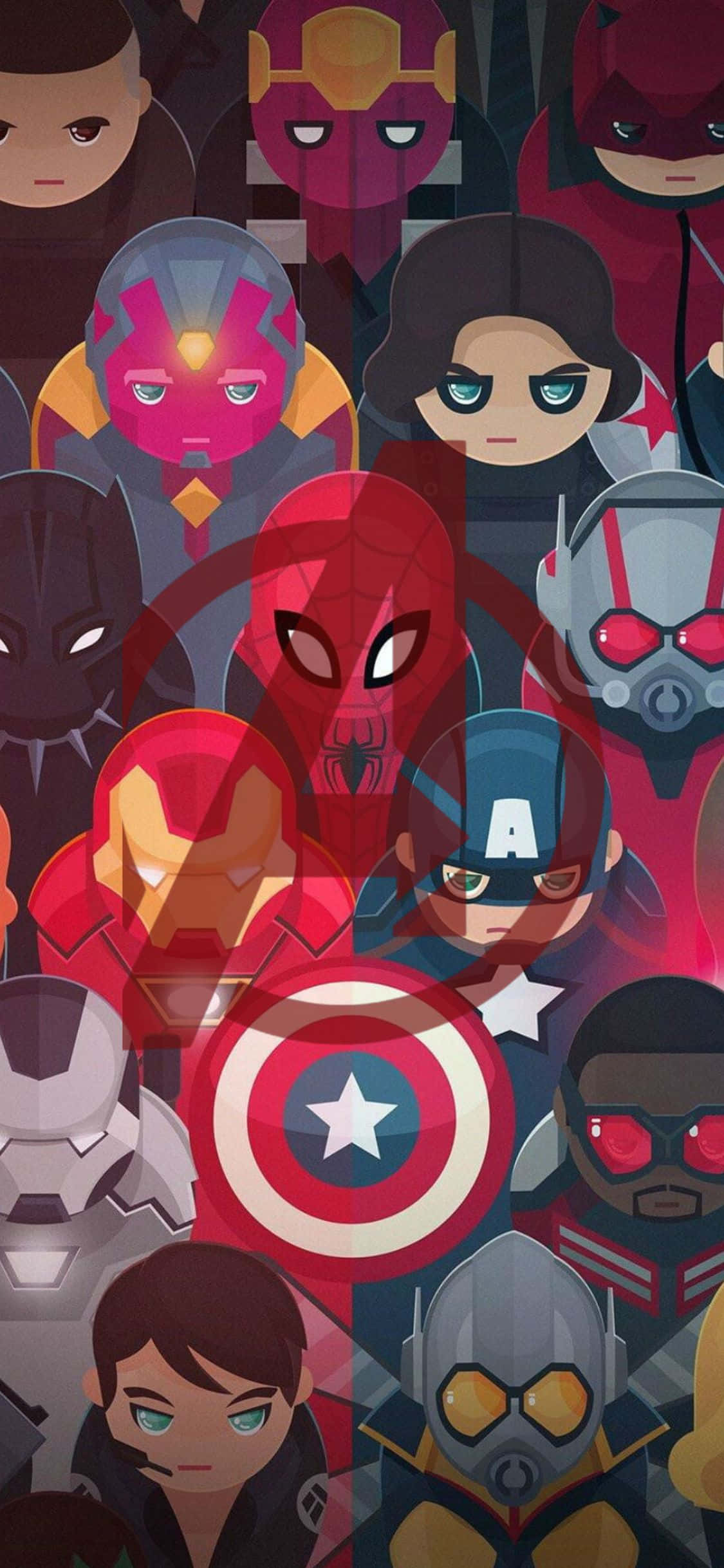 iPhone XS Avengers Agtergrond Oulike Fanart Muurpapier