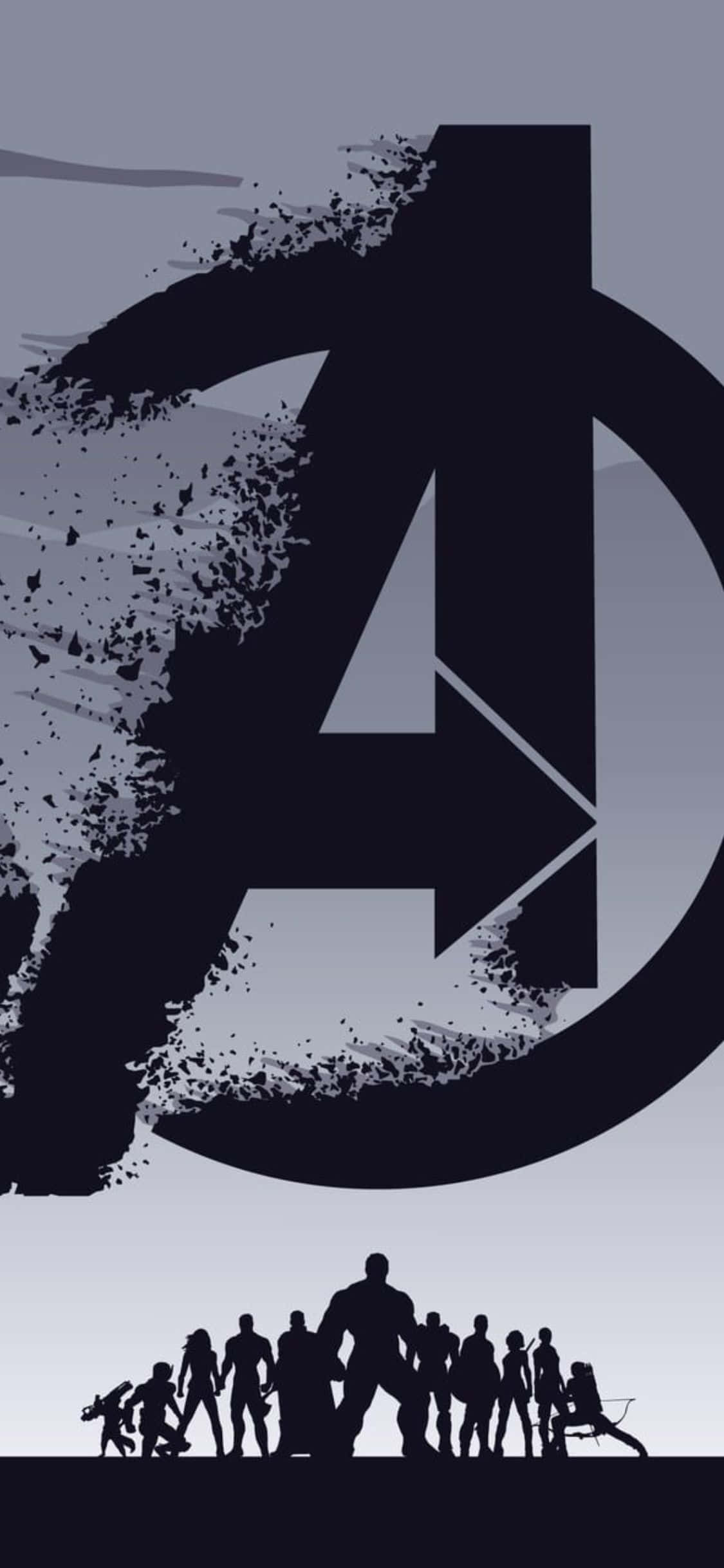 iPhone XS Avengers Endgame Logo Agtergrond Muurpapier