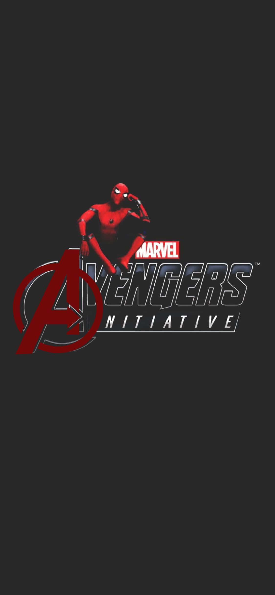 iPhone XS Avengers Inisiatief Agtergrond Met Spinnekop-man Muurpapier