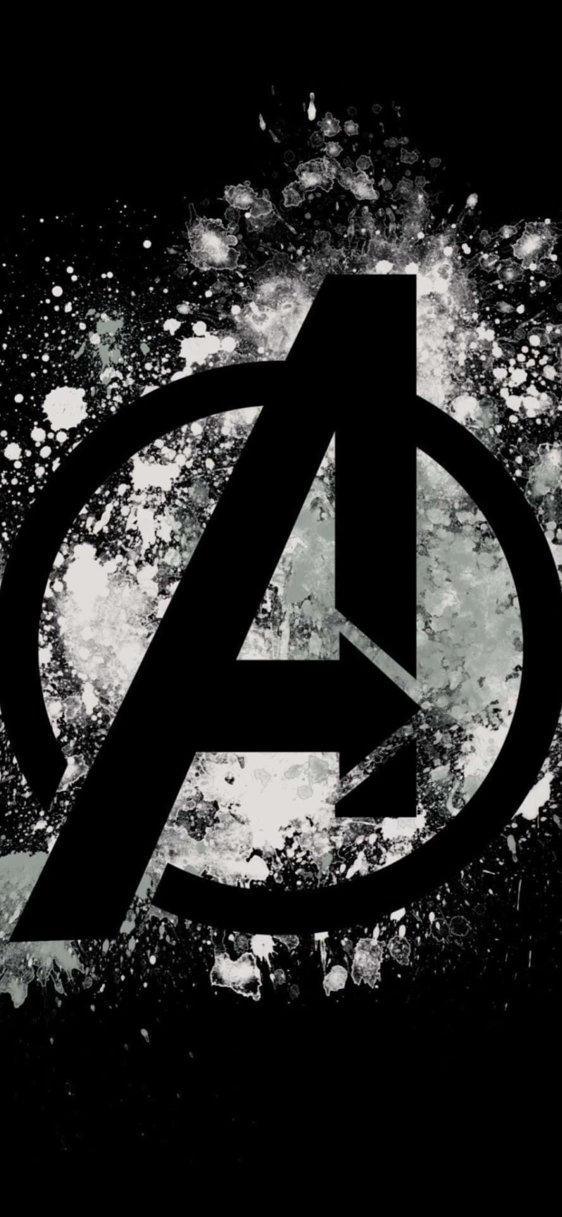 iPhone XS Avengers Logo Abstrakte Agtergrond Muurpapier