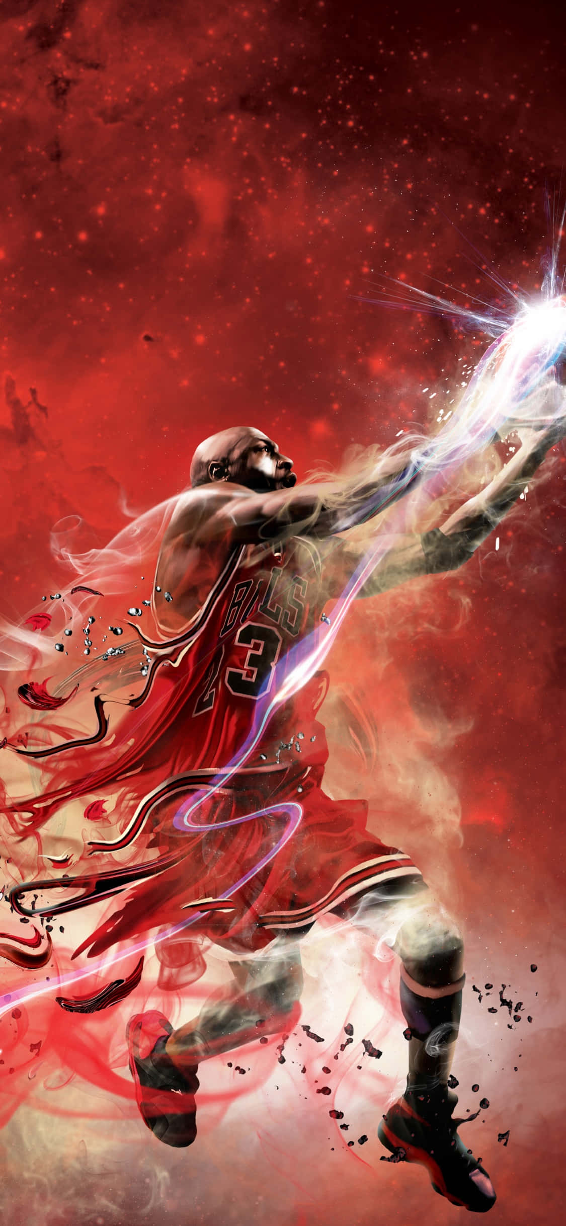 iPhone Xs Basketbal Michael Jordan Agtergrond Muurpapier