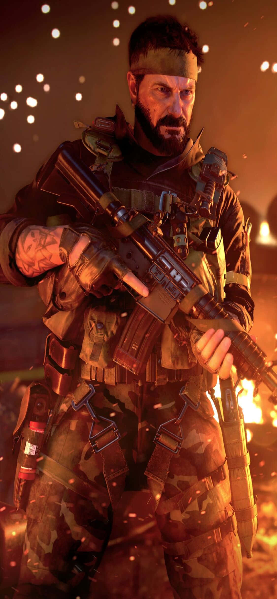 iPhone XS Call of Duty Black Ops Cold War Woods-vuragtergrond Muurpapier