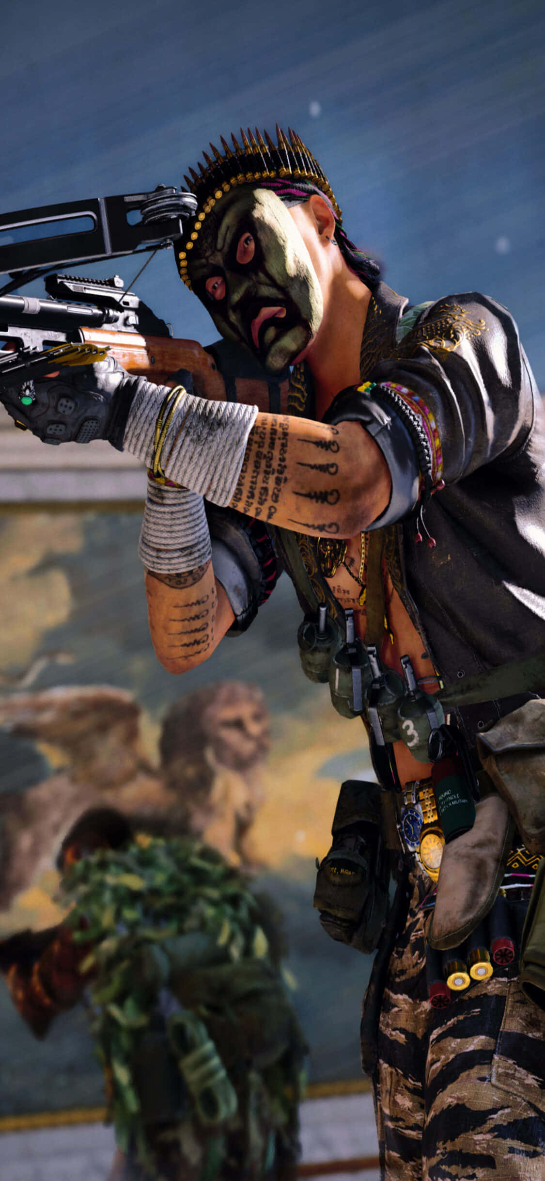 iPhone Xs Call Of Duty Black Ops Cold War Kruisboog-agtergrond Muurpapier