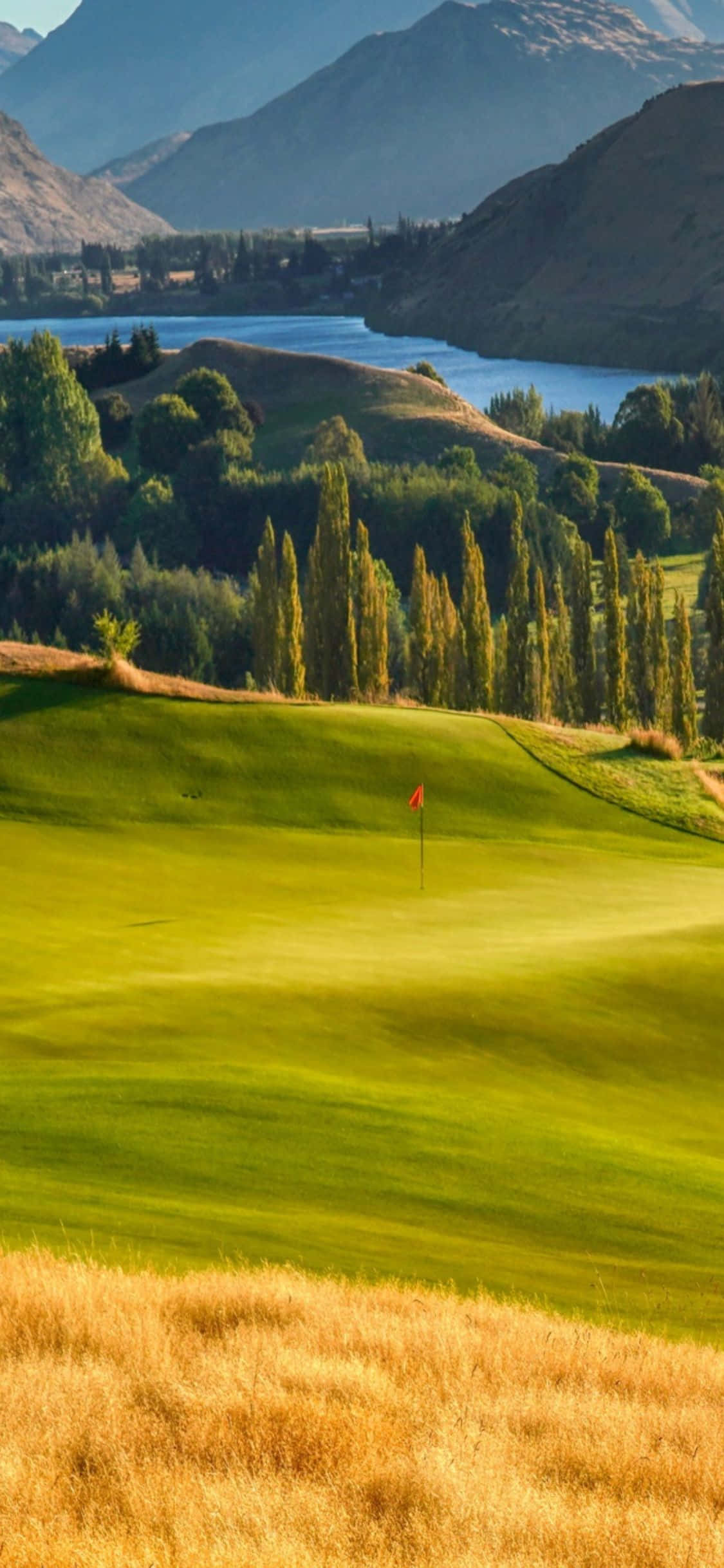 iPhone Xs Golf Agtergrond The Hills Golf Club Muurpapier